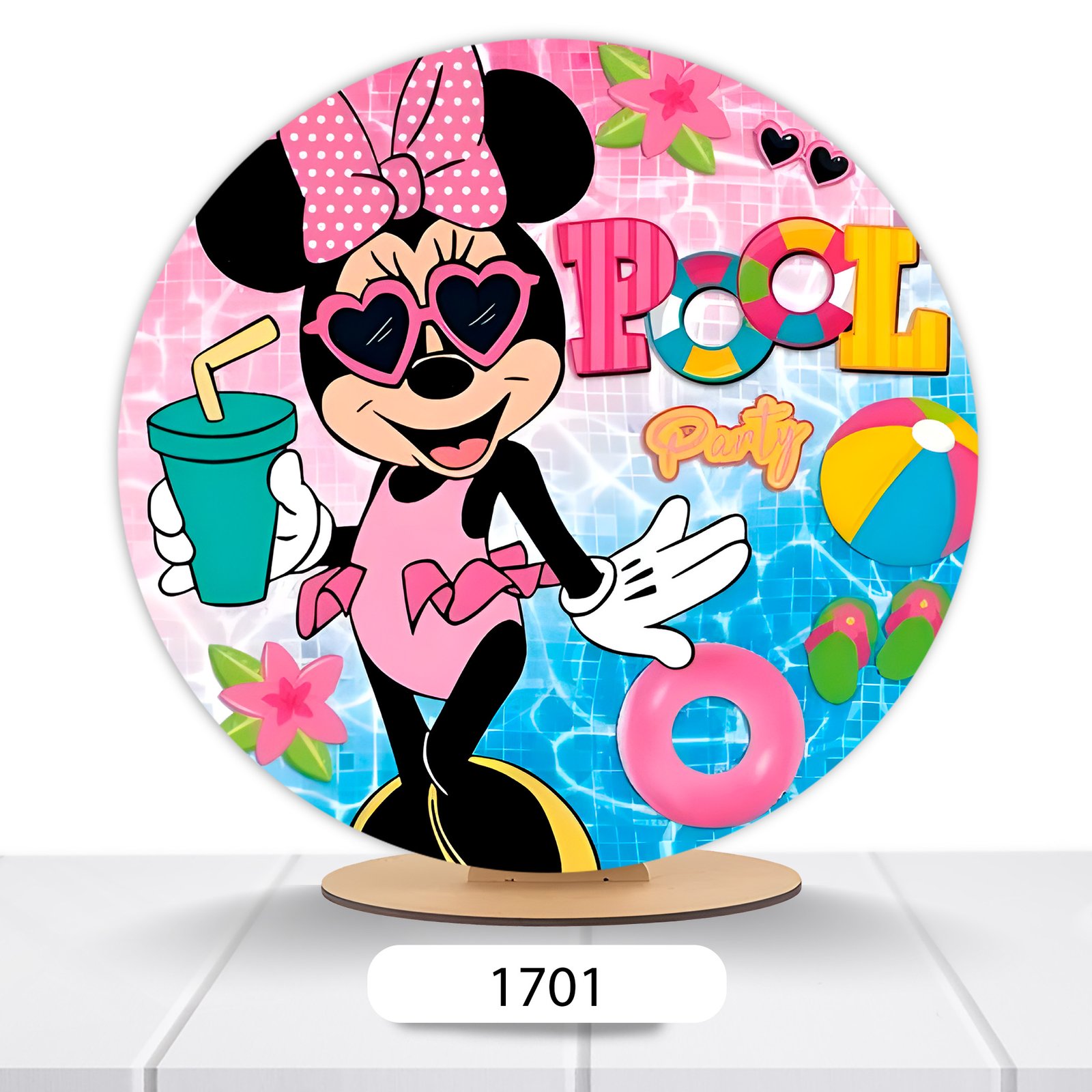 Painel Redondo Minnie 50x50cm - Imagem 9