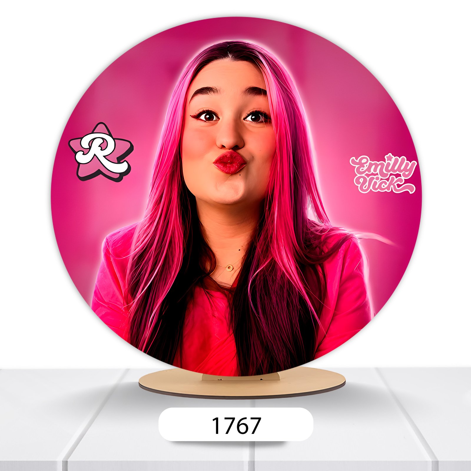 Painel Redondo Dos Rosa 50x50cm - Imagem 19