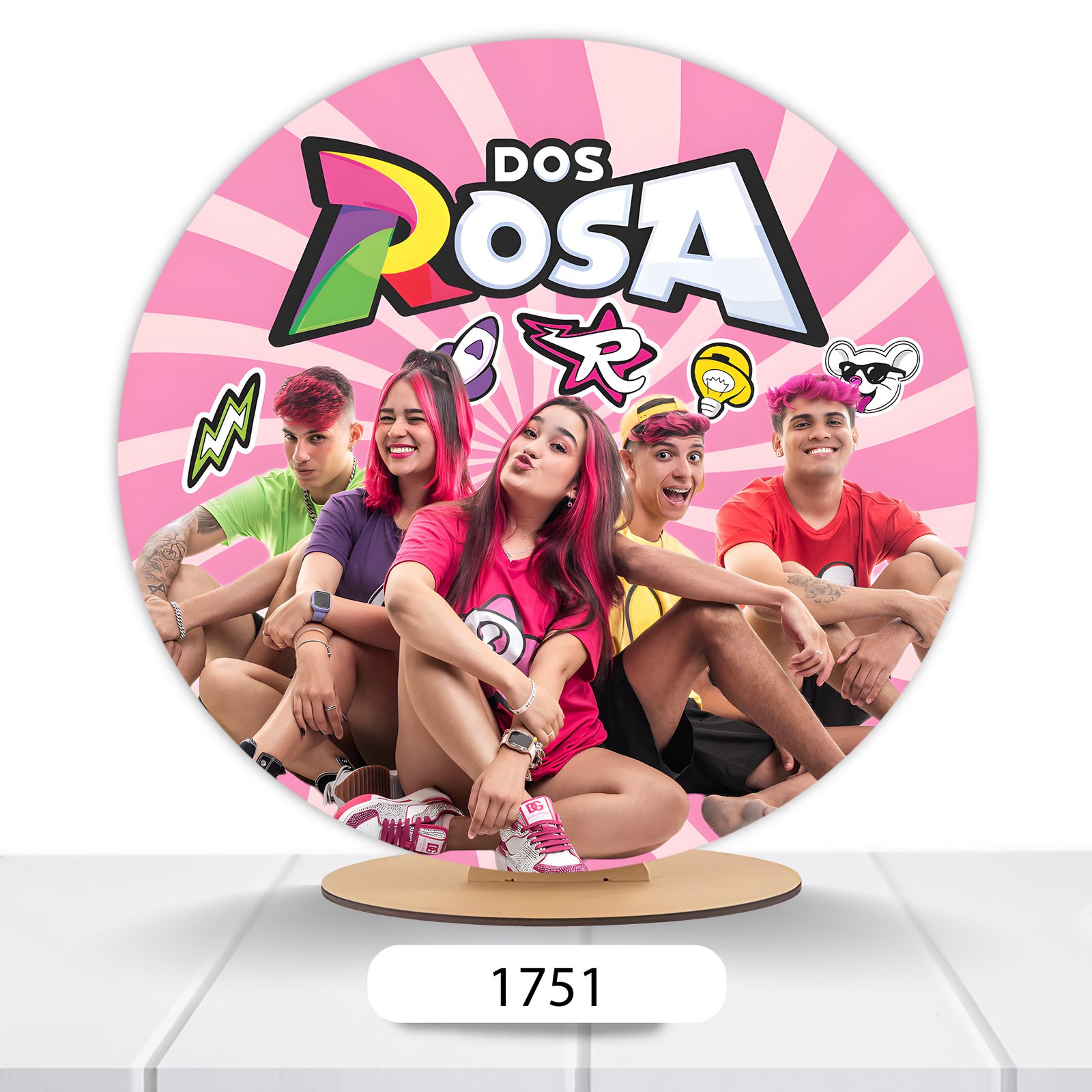 Painel Redondo Dos Rosa 50x50cm - Imagem 3