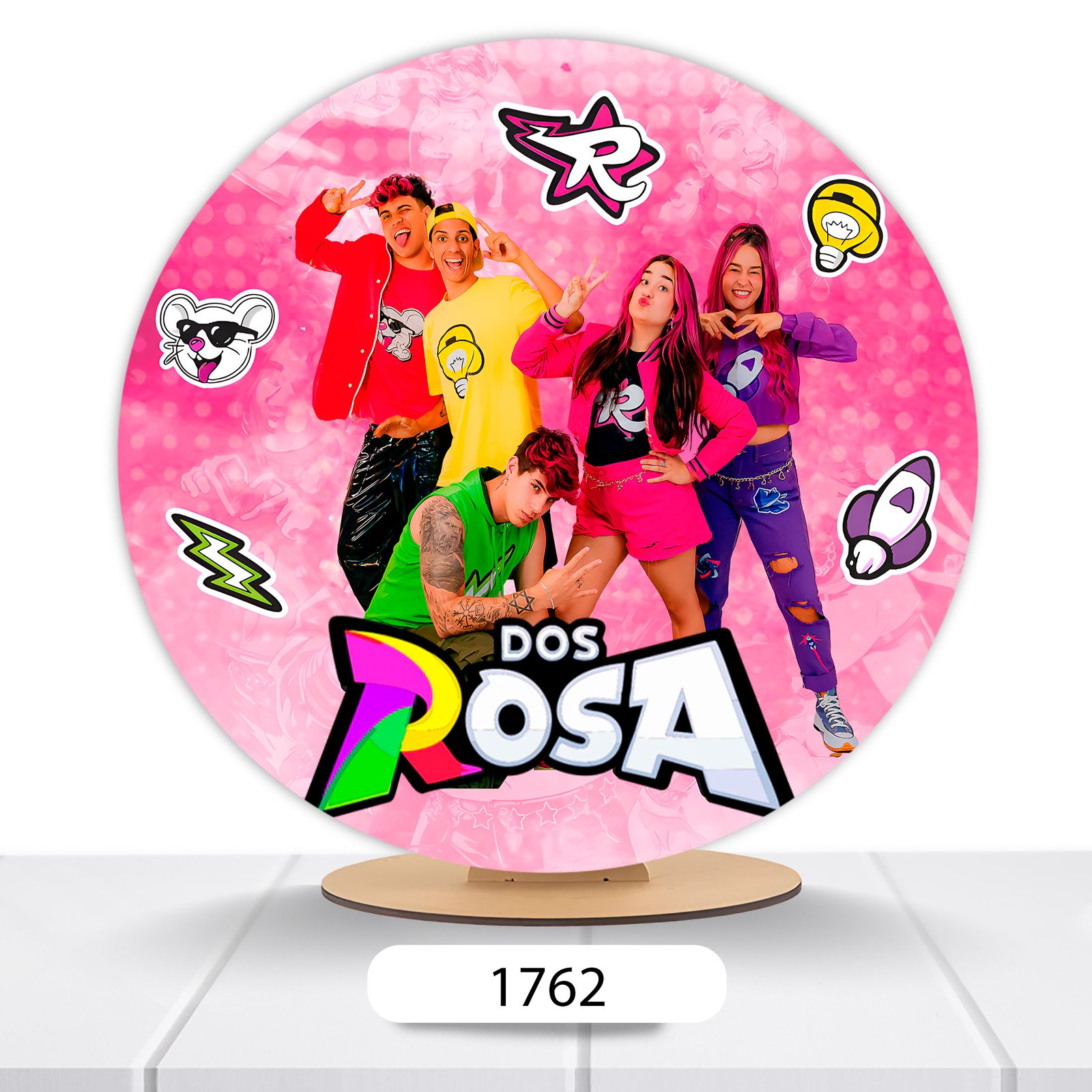 Painel Redondo Dos Rosa 50x50cm - Imagem 14