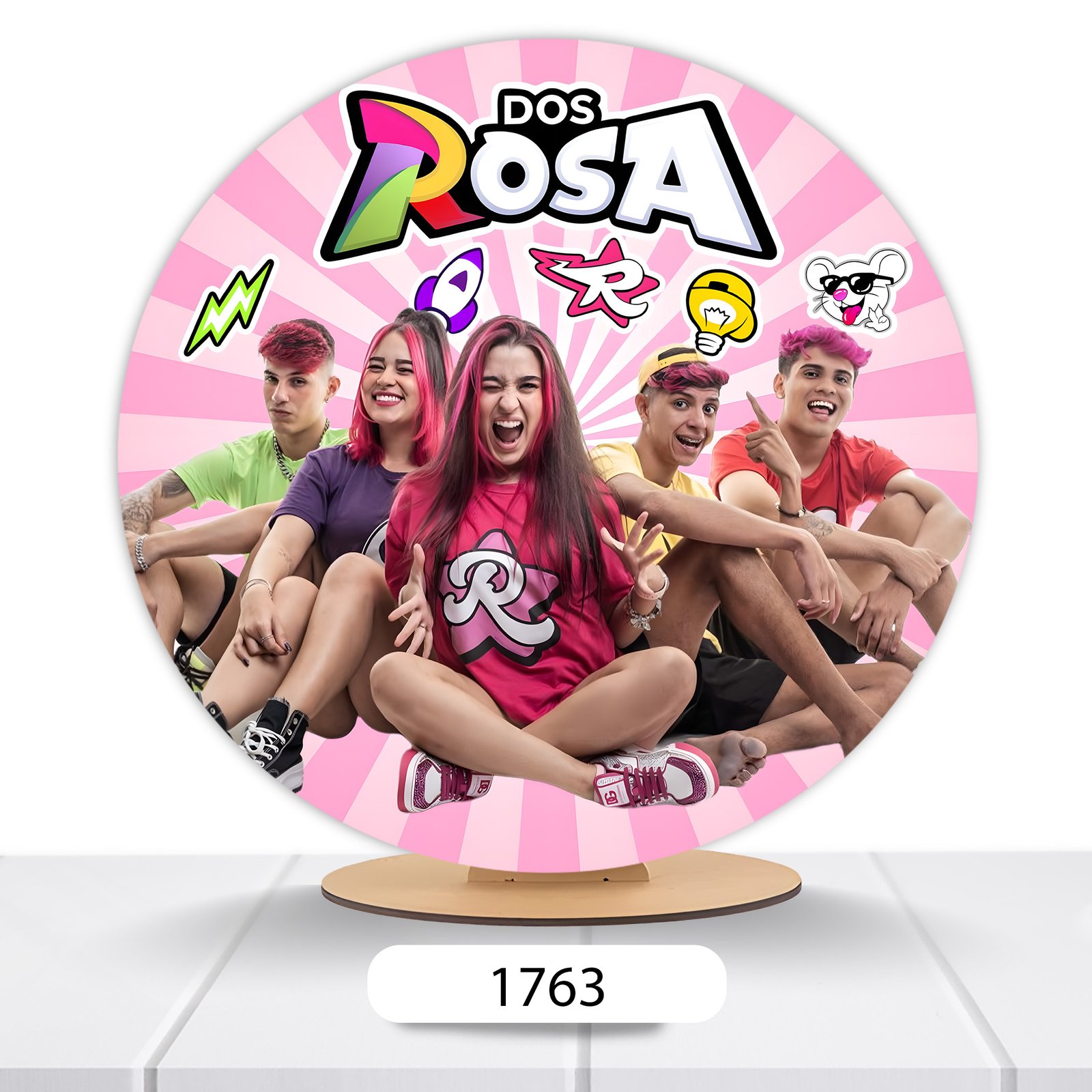 Painel Redondo Dos Rosa 50x50cm - Imagem 15