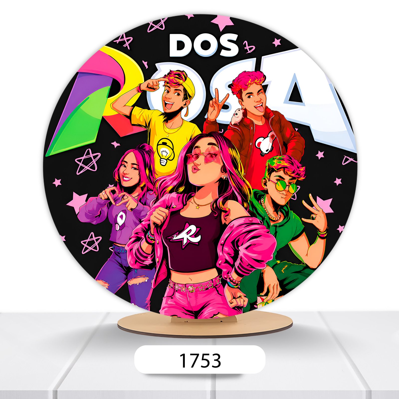 Painel Redondo Dos Rosa 50x50cm - Imagem 5