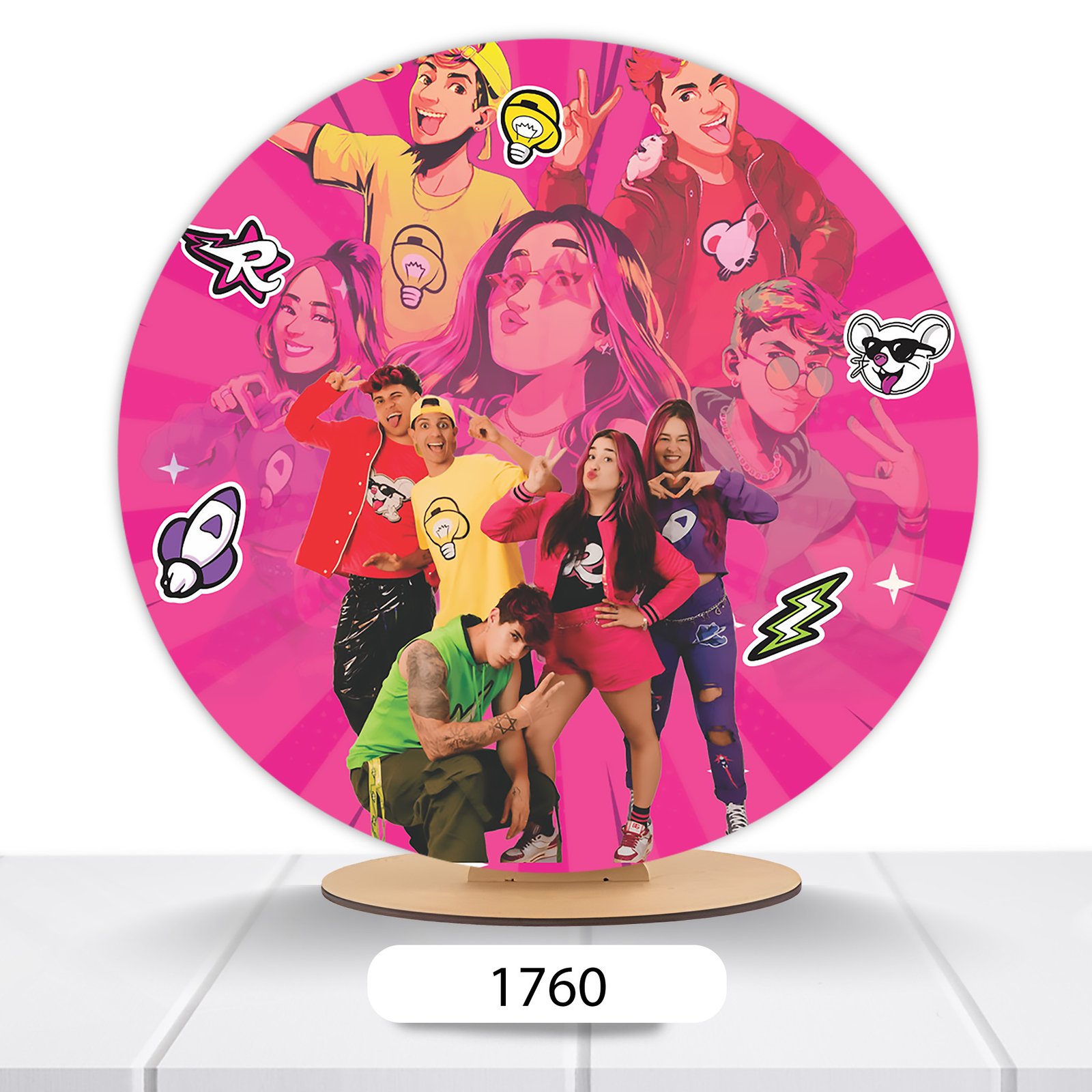 Painel Redondo Dos Rosa 50x50cm - Imagem 12