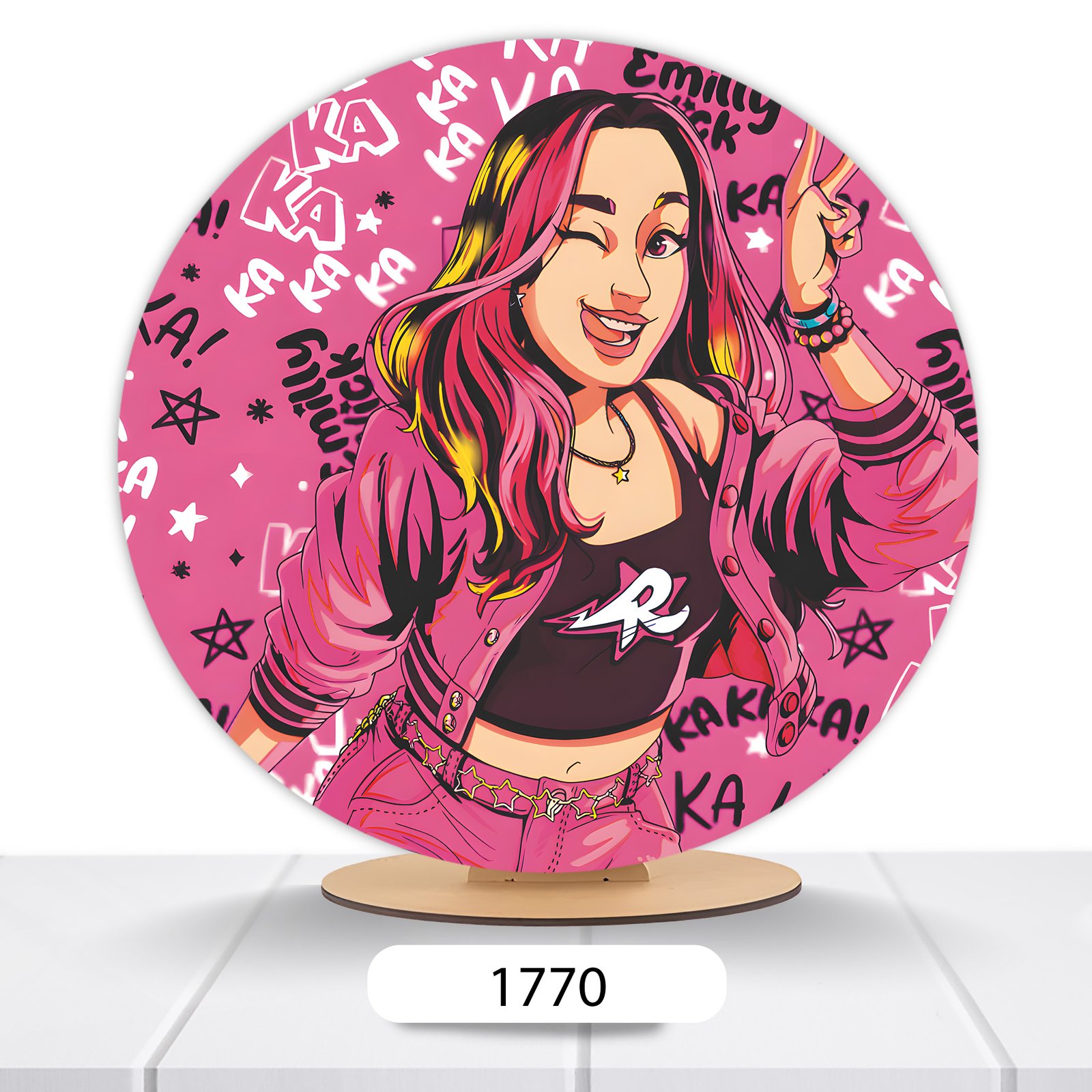 Painel Redondo Dos Rosa 50x50cm - Imagem 3