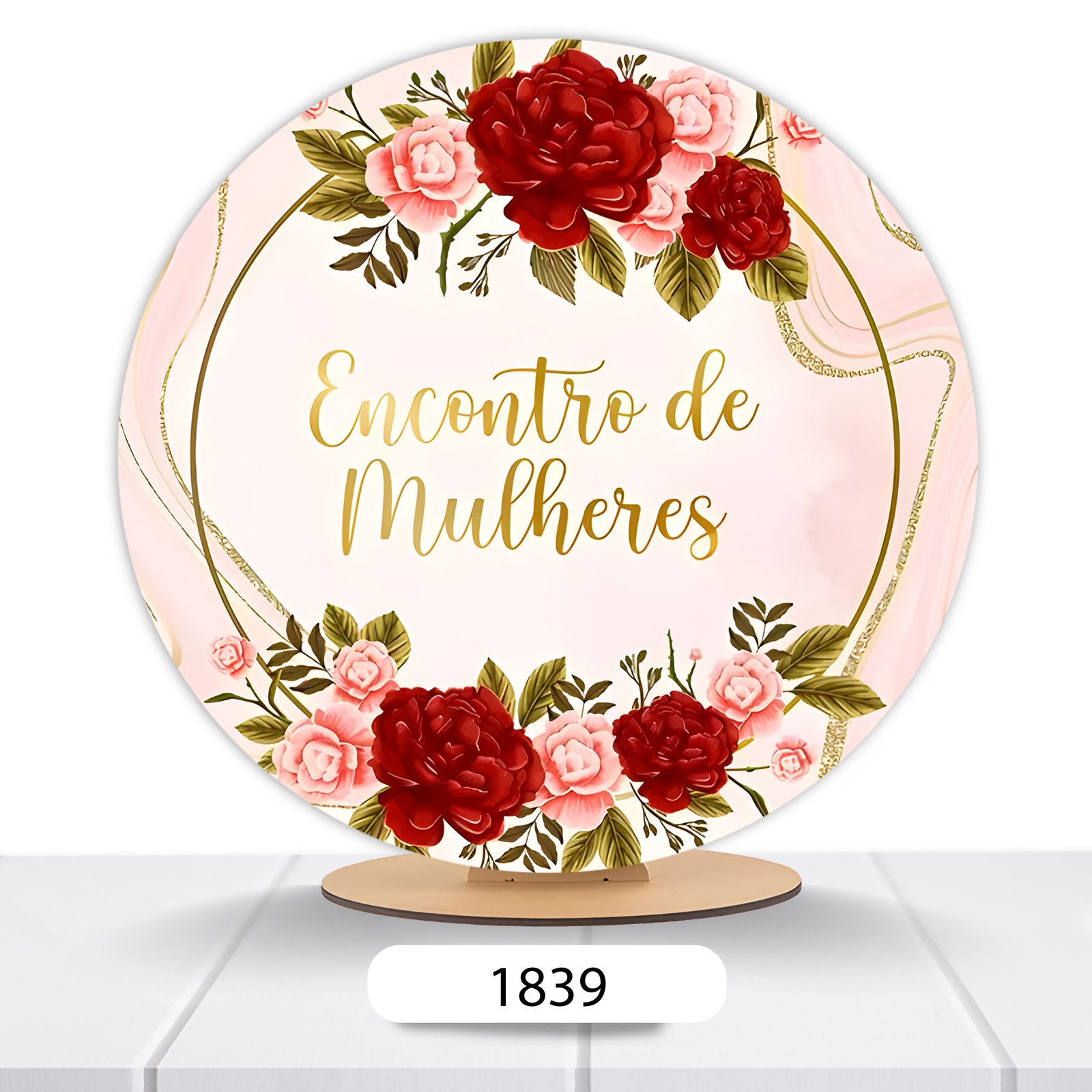 Painel Redondo Eventos Religiosos 50x50cm - Imagem 5