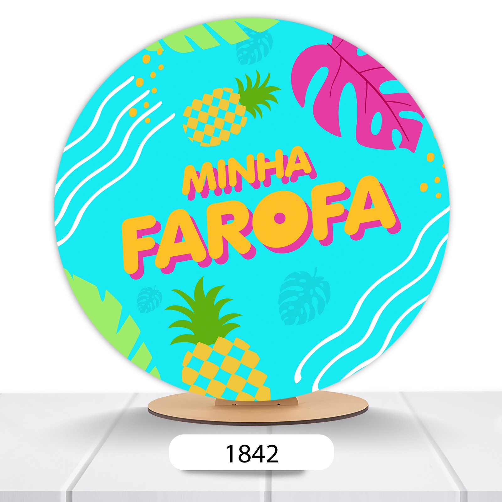 Painel Redondo Minha Farofa 50x50cm - Imagem 2