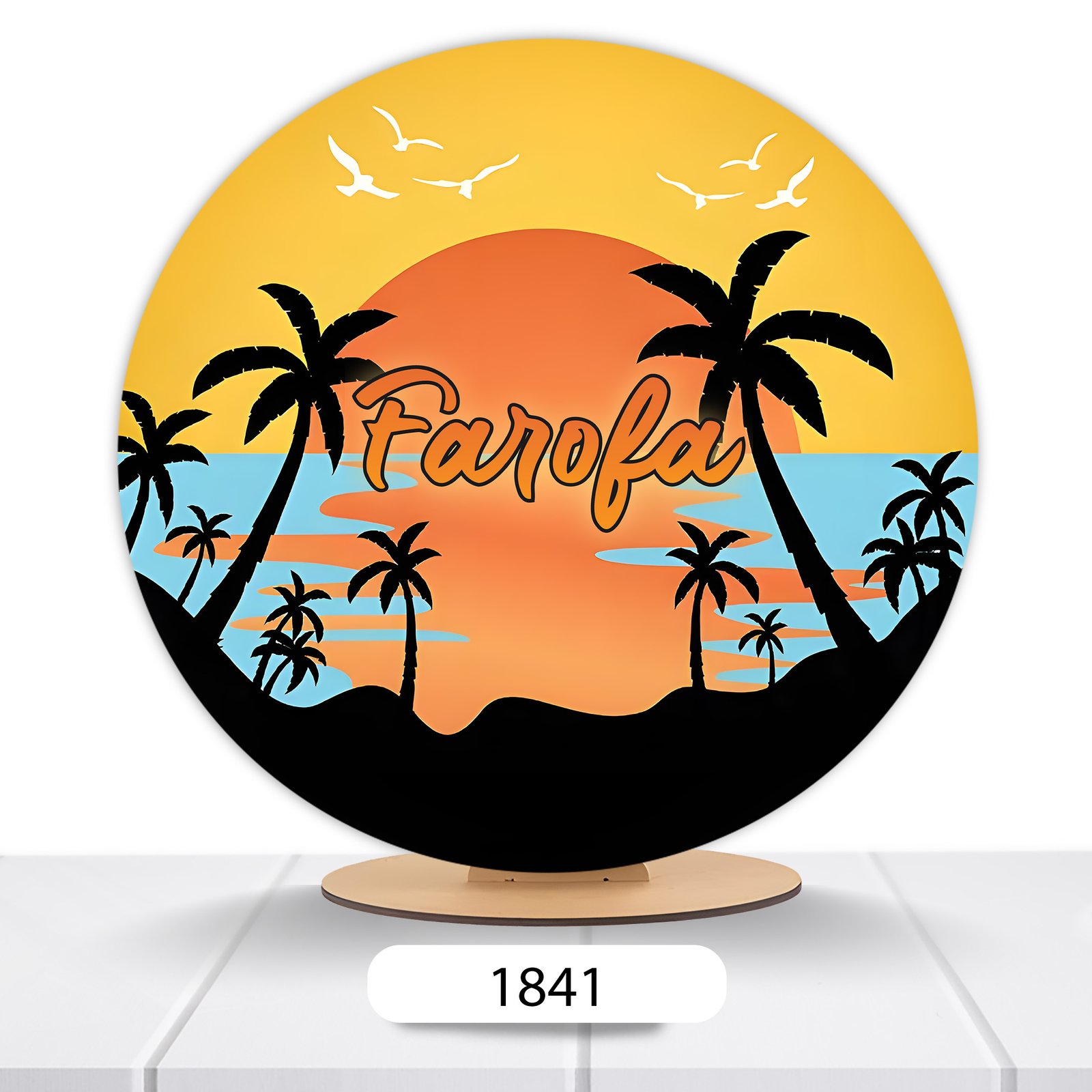 Painel Redondo Minha Farofa 50x50cm