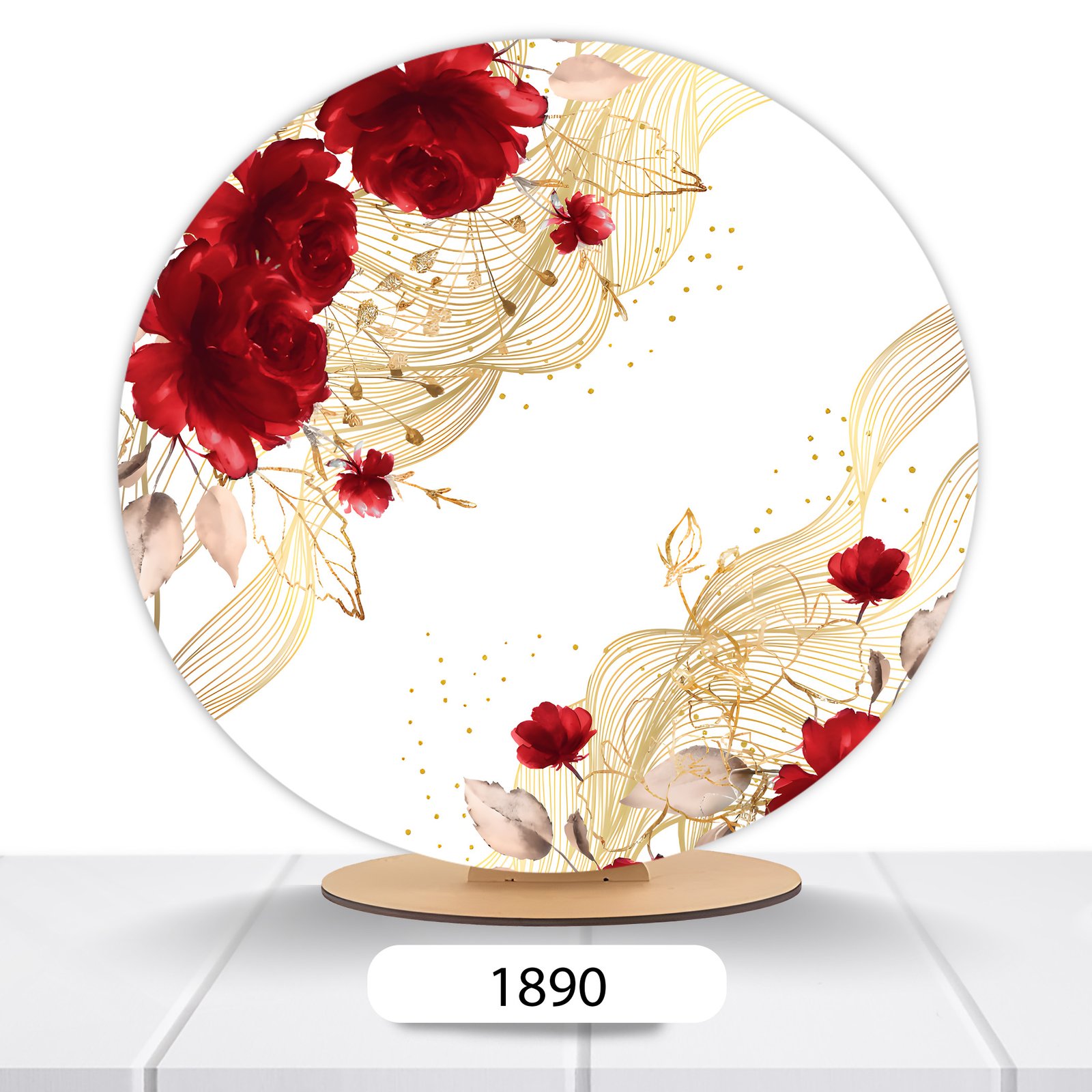 Painel Redondo Flores 50x50cm - Imagem 4