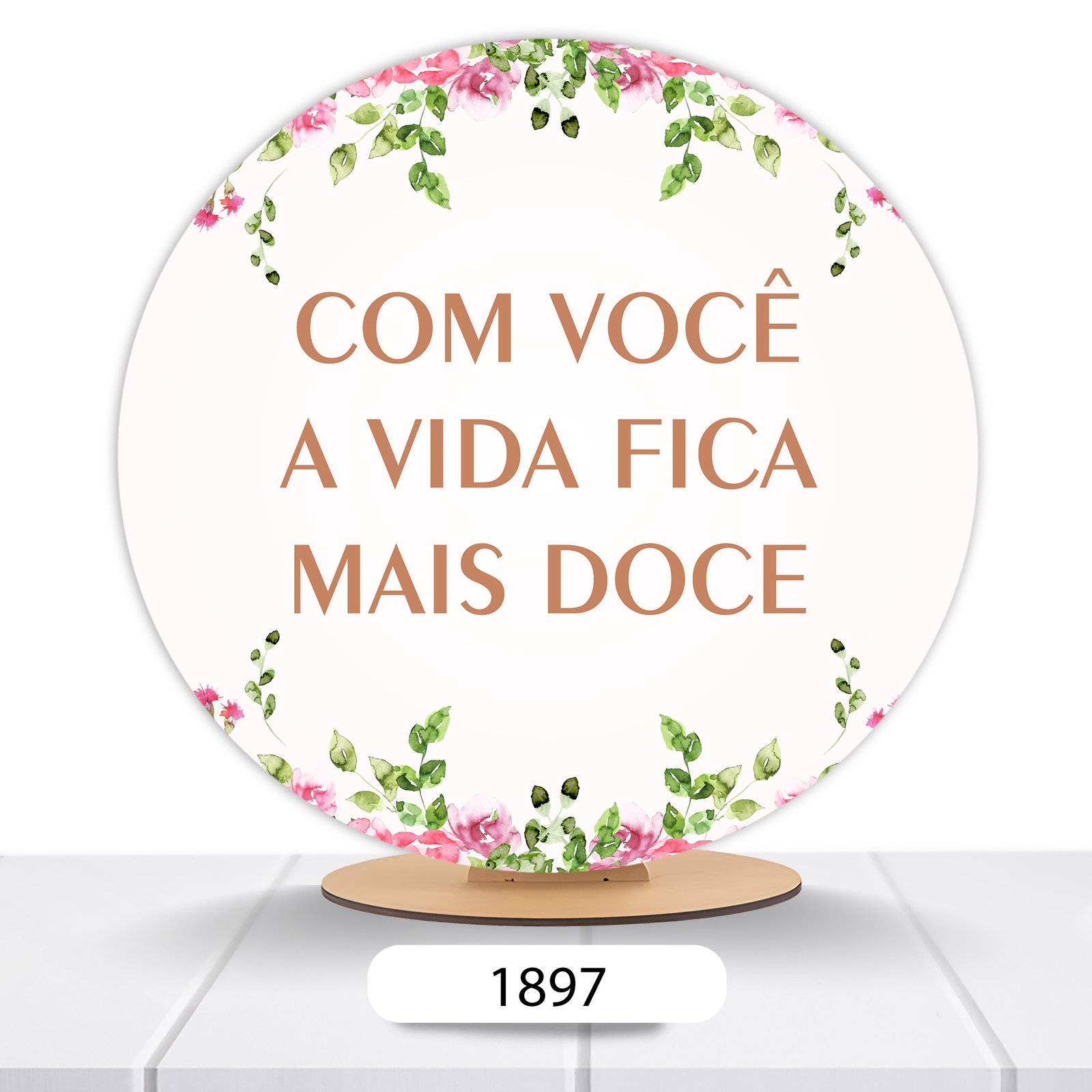Painel Redondo Flores 50x50cm - Imagem 11