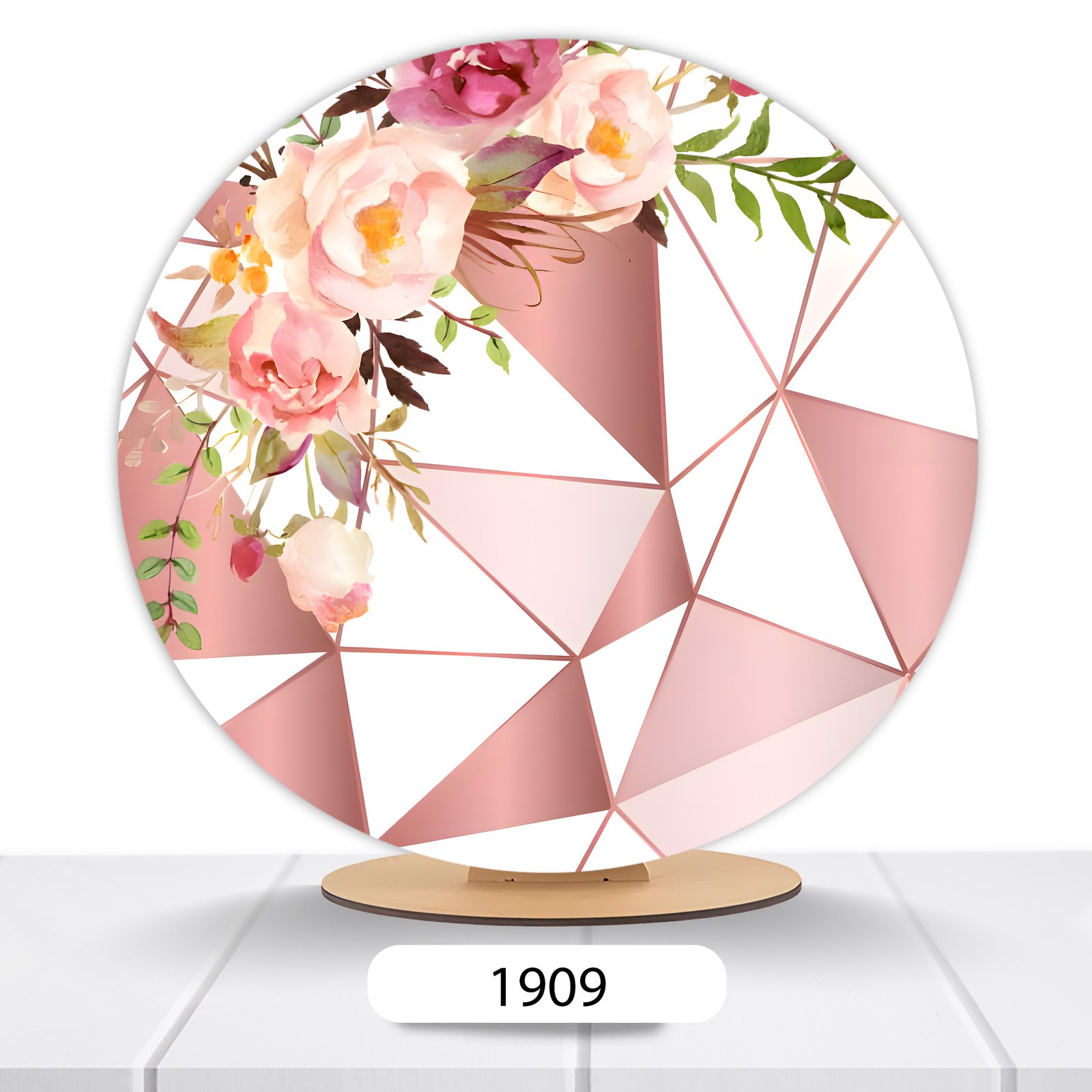 Painel Redondo Flores 50x50cm - Imagem 4