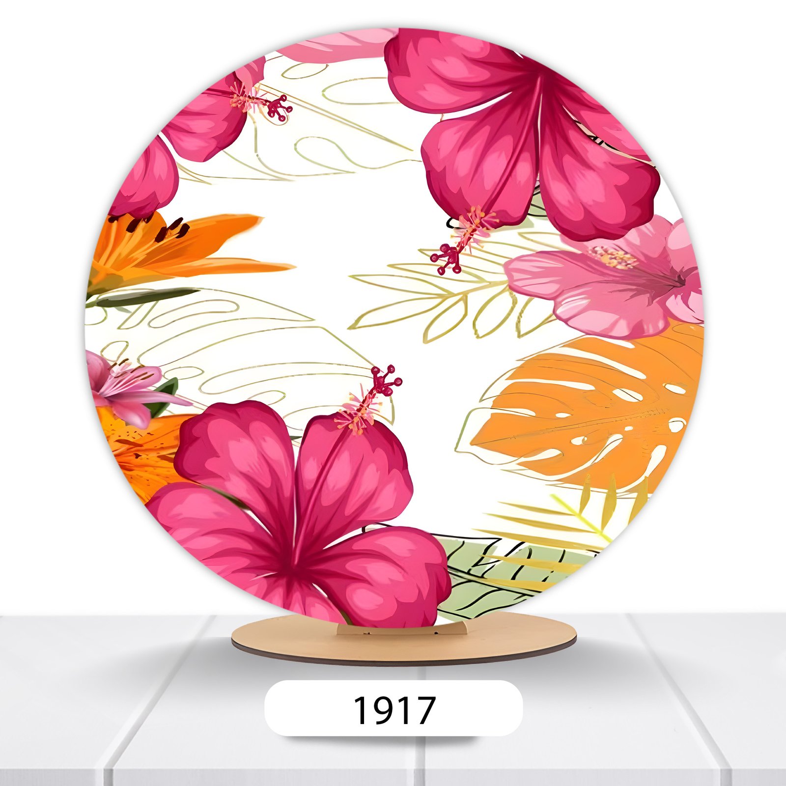 Painel Redondo Flores 50x50cm - Imagem 12