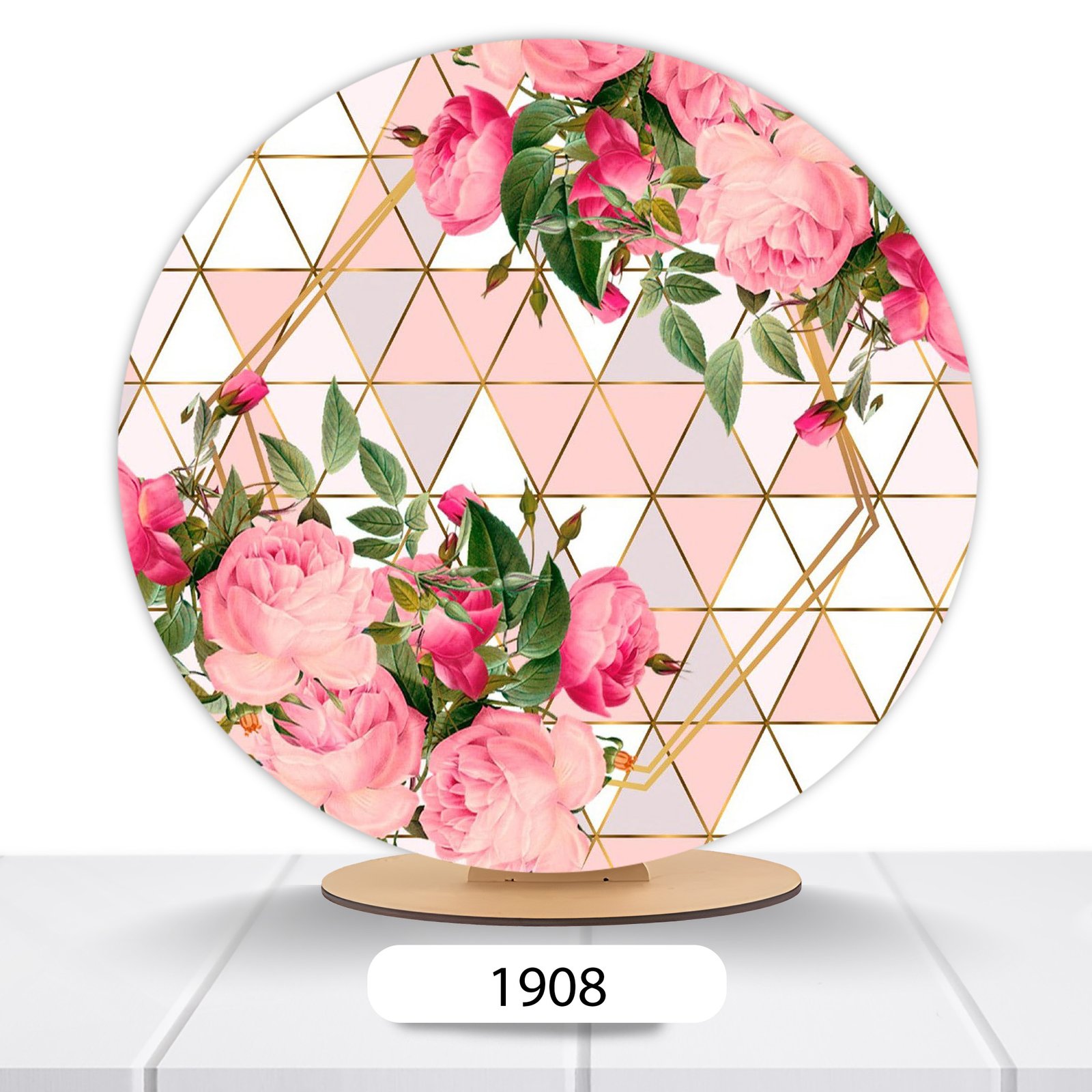 Painel Redondo Flores 50x50cm - Imagem 3