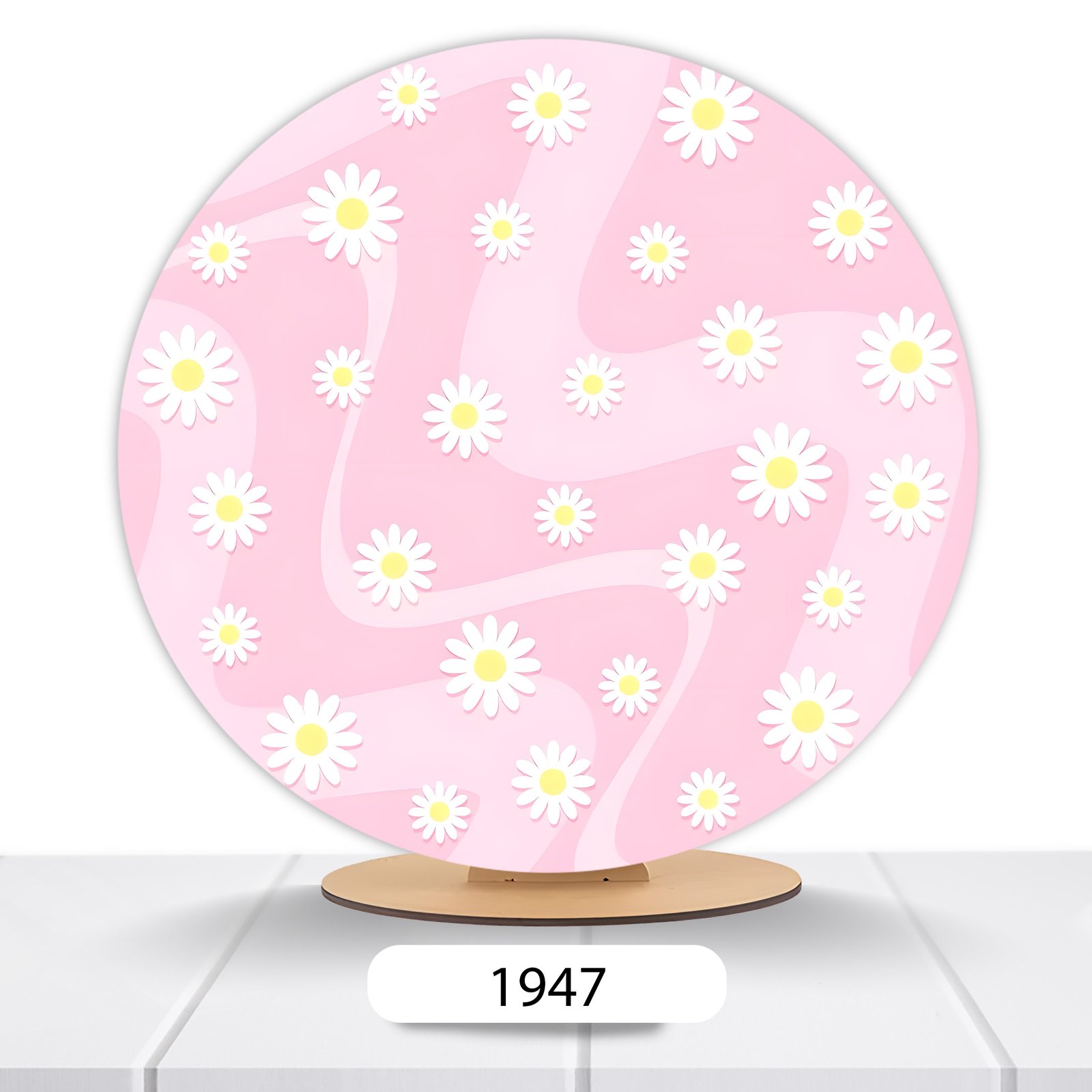 Painel Redondo Flores 50x50cm - Imagem 4