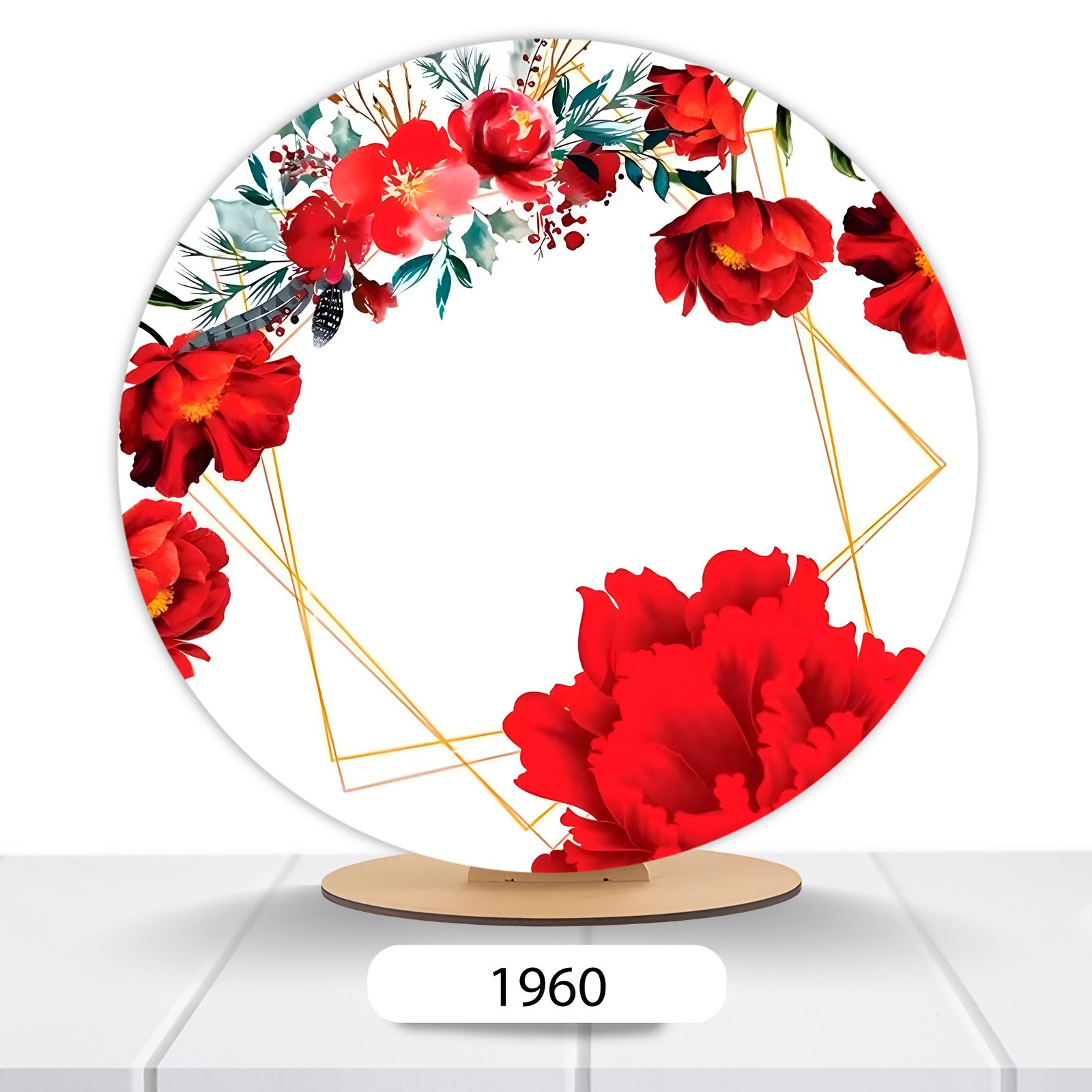 Painel Redondo Flores 50x50cm - Imagem 17