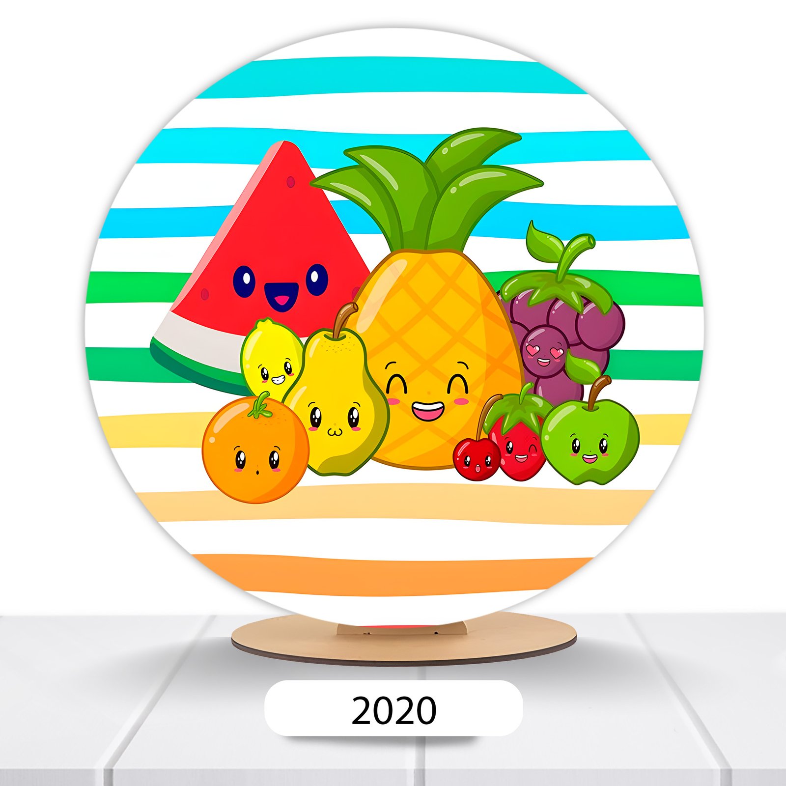 Painel Redondo Frutas 50x50cm - Imagem 2