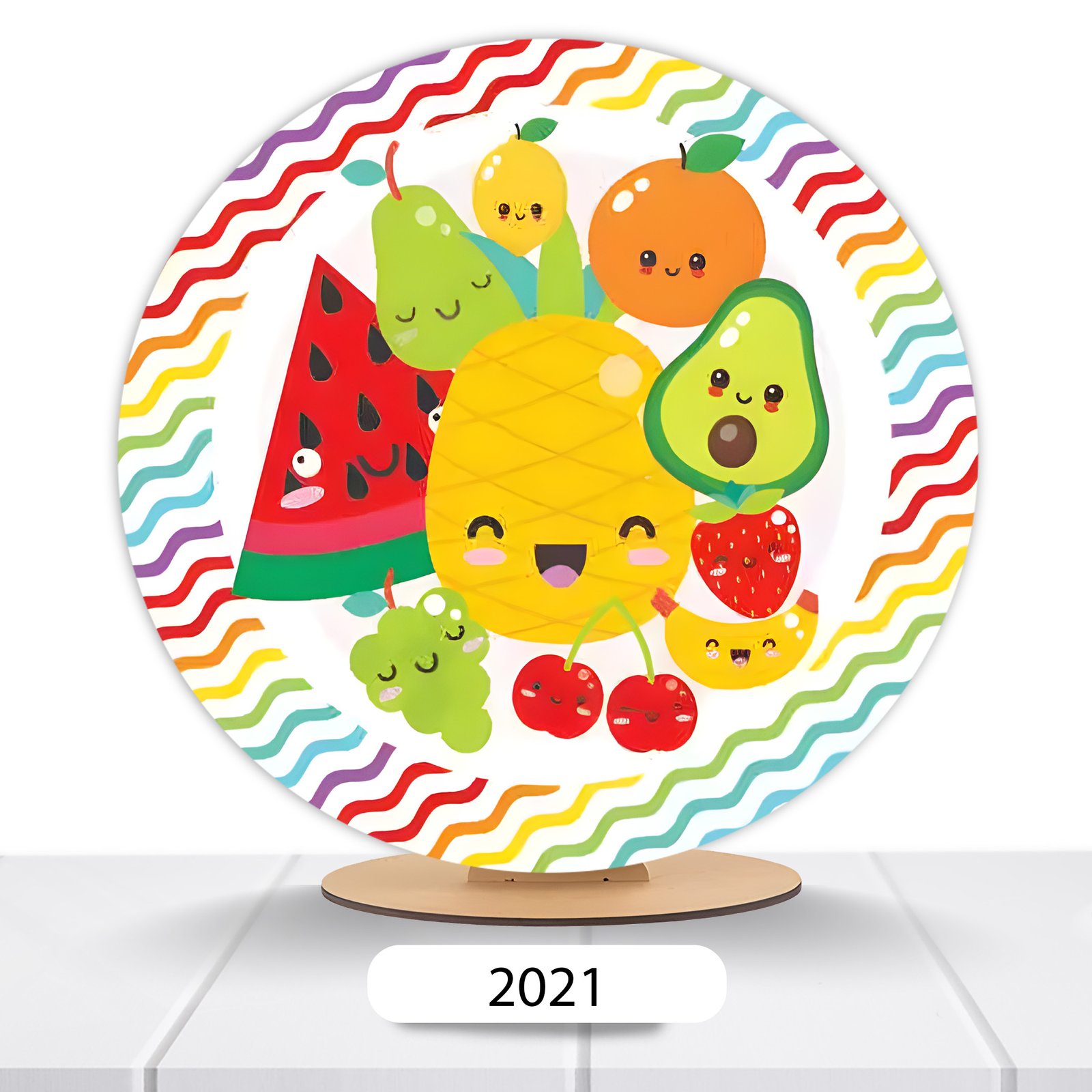 Painel Redondo Frutas 50x50cm - Imagem 12