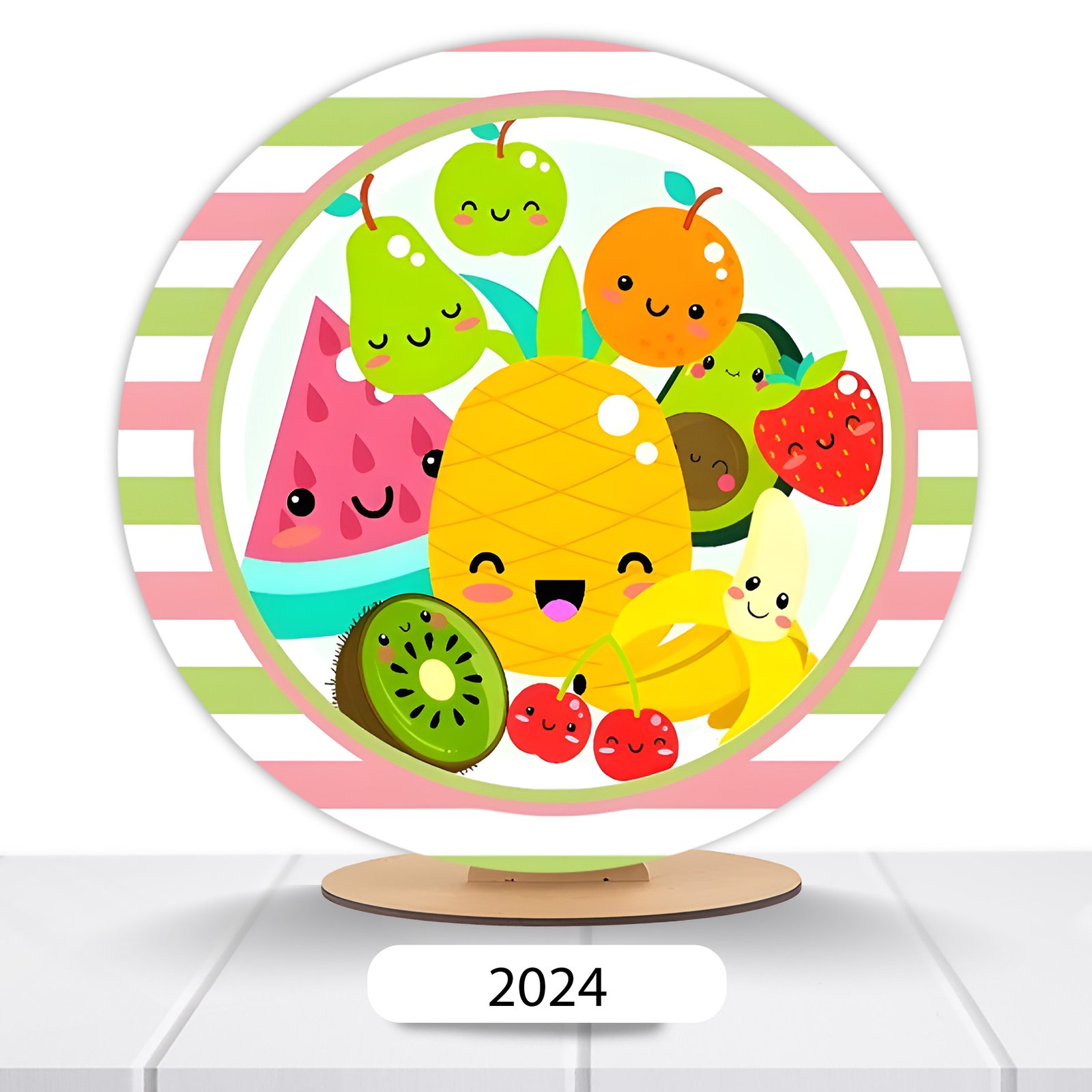 Painel Redondo Frutas 50x50cm - Imagem 15