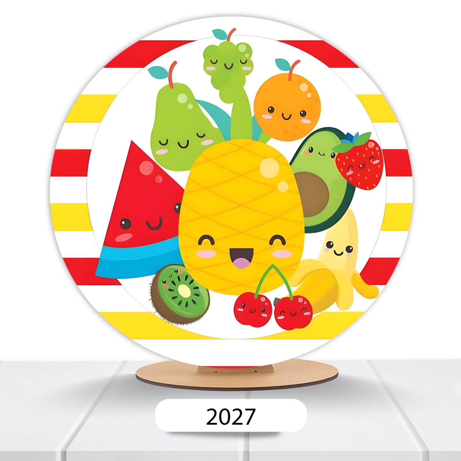Painel Redondo Frutas 50x50cm - Imagem 18