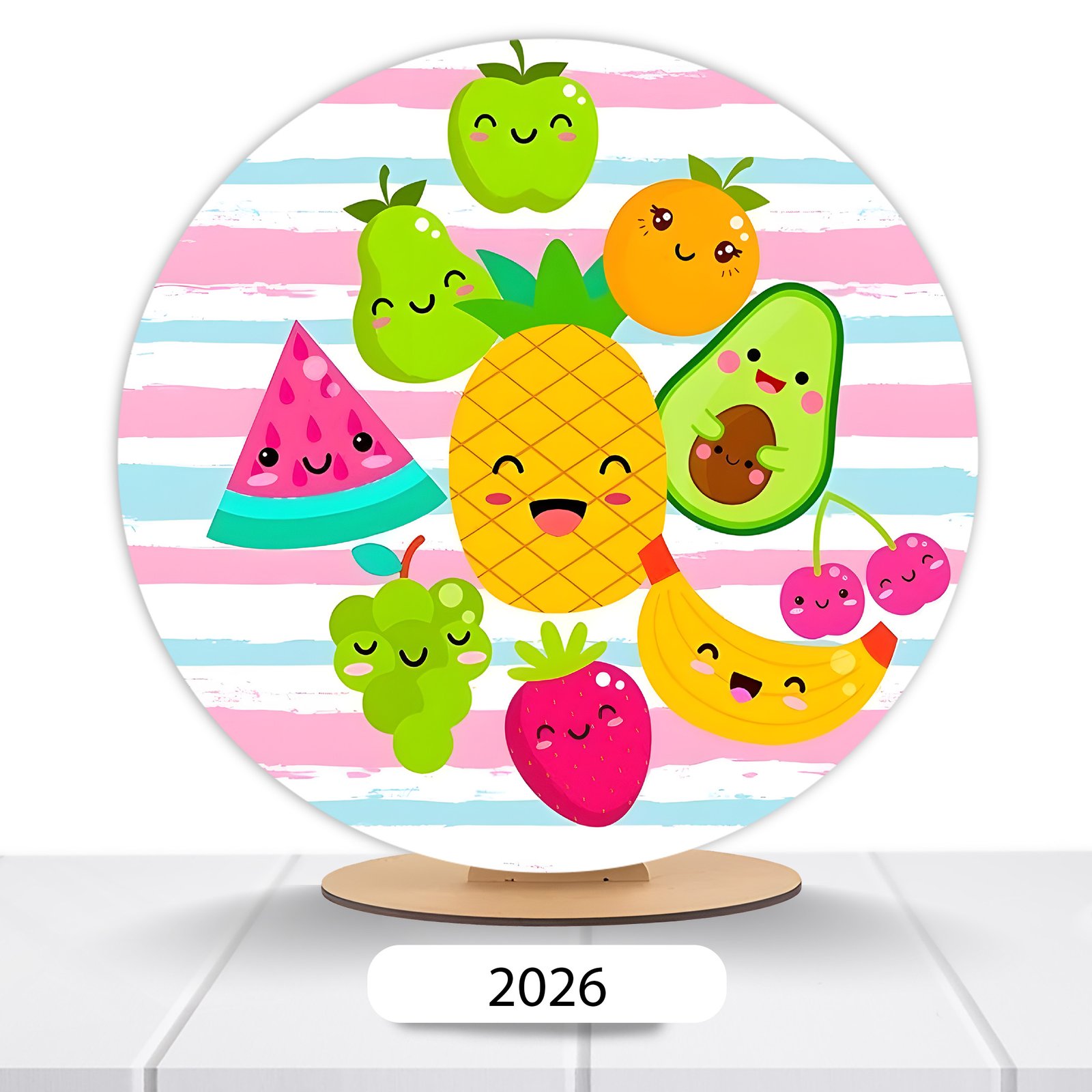 Painel Redondo Frutas 50x50cm - Imagem 17