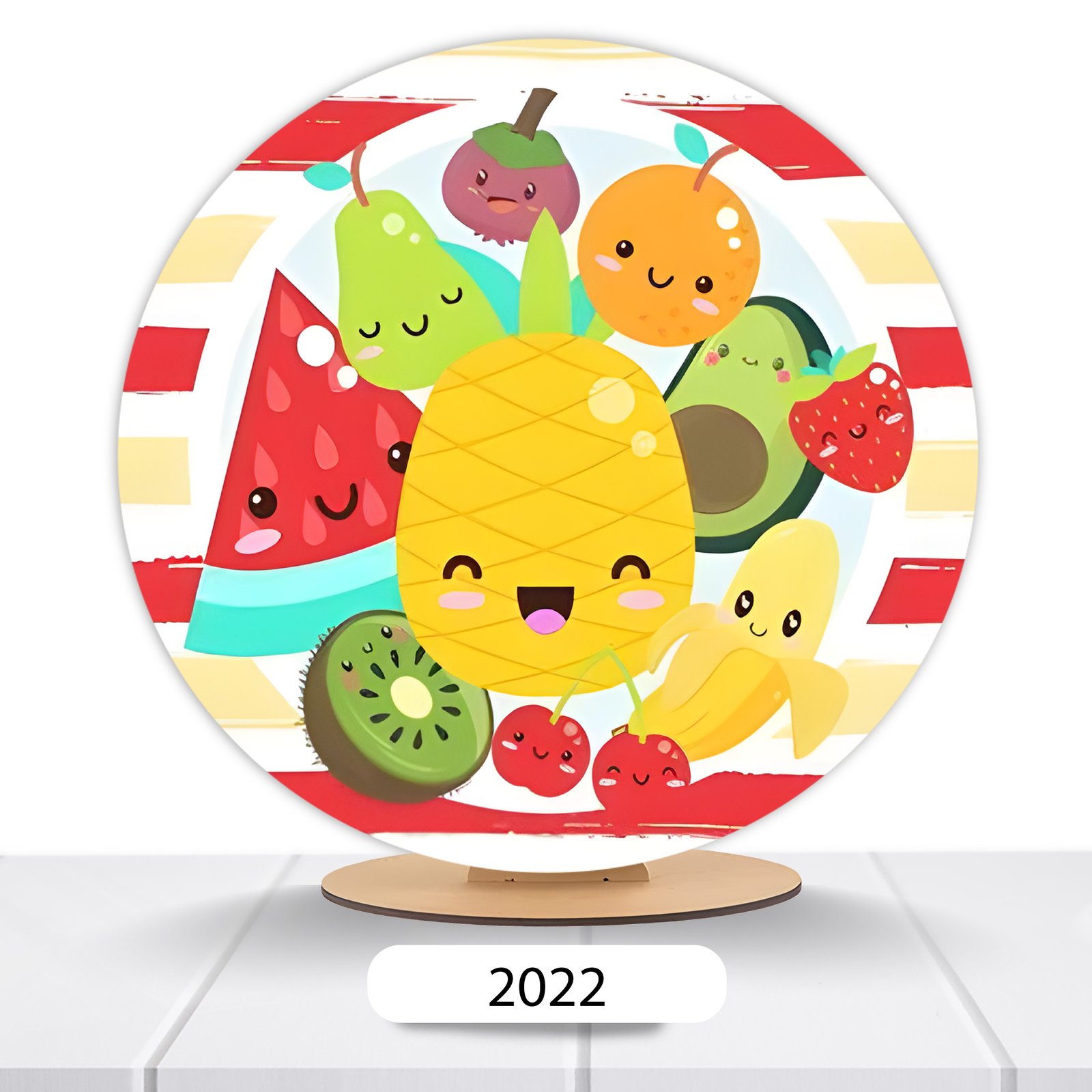 Painel Redondo Frutas 50x50cm - Imagem 13