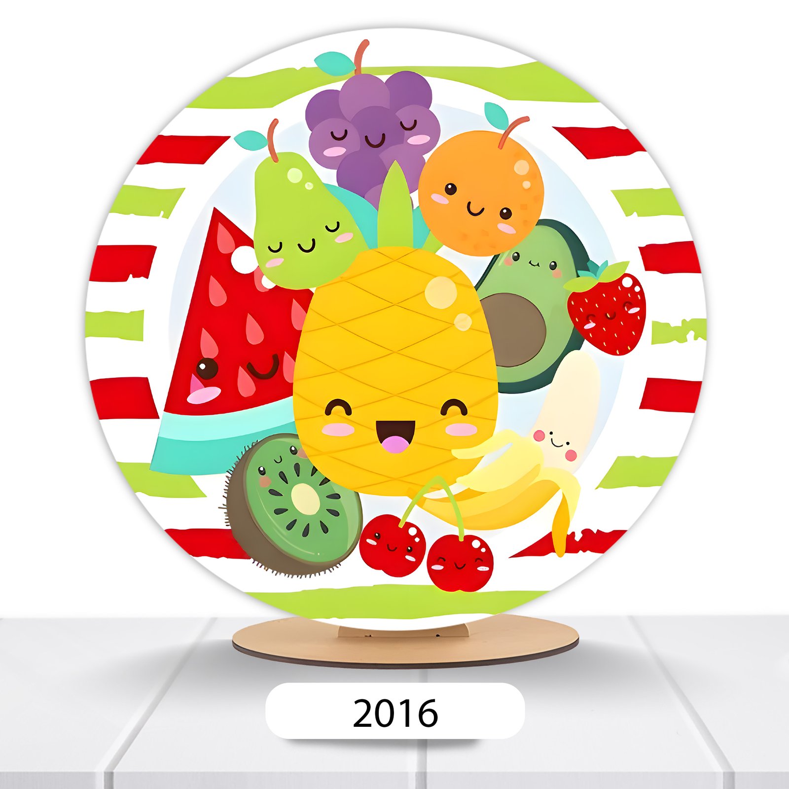 Painel Redondo Frutas 50x50cm - Imagem 9