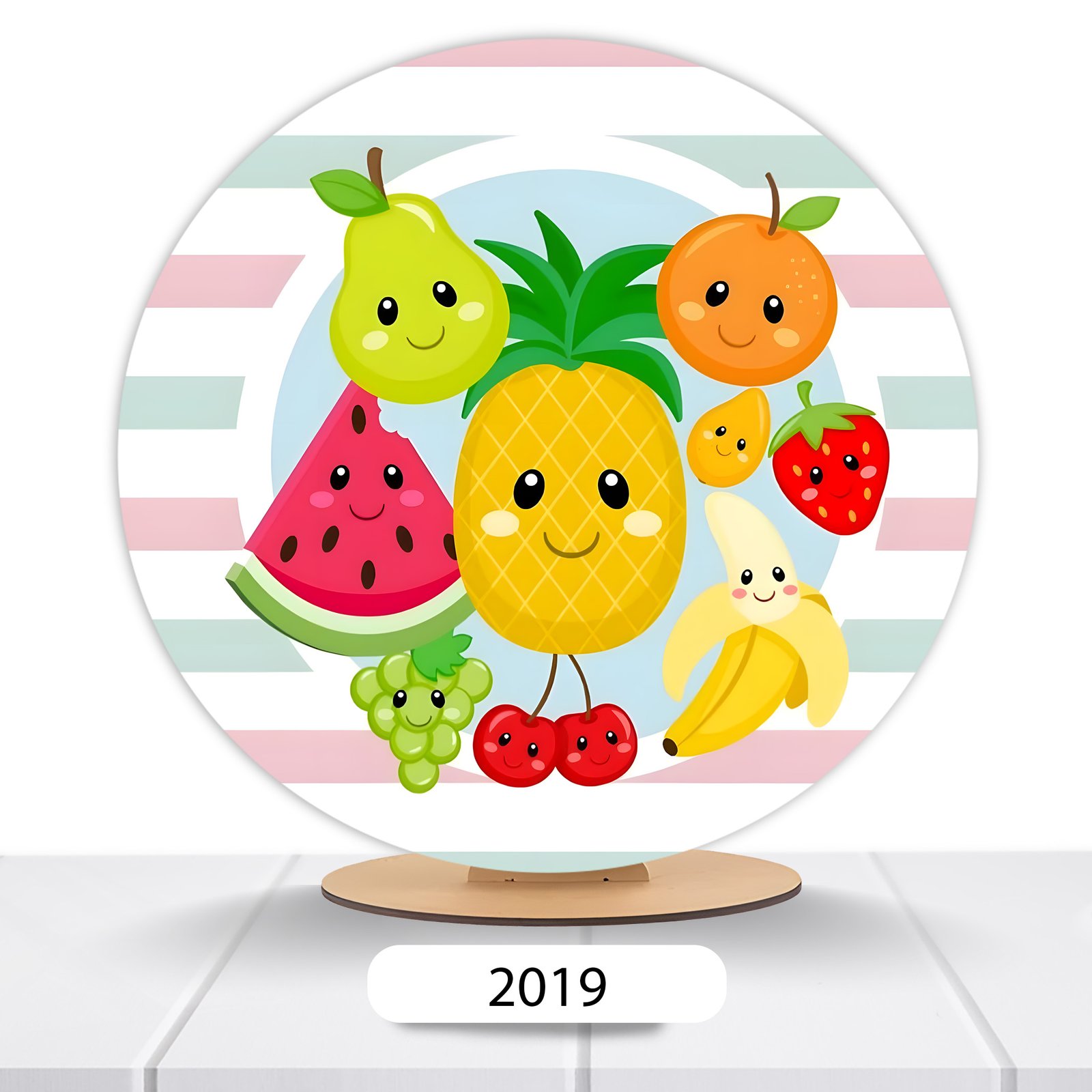 Painel Redondo Frutas 50x50cm - Imagem 11