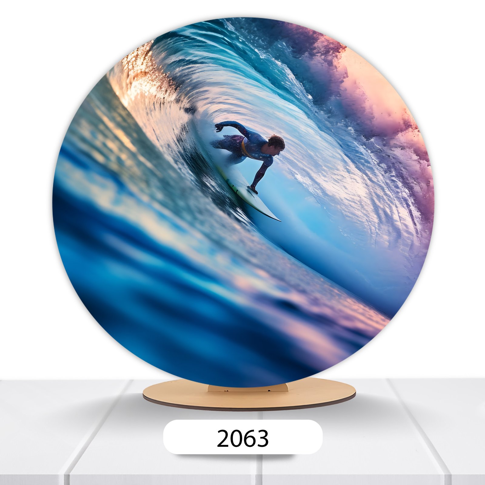 Painel Redondo Fundo Do Mar 50x50cm - Imagem 9