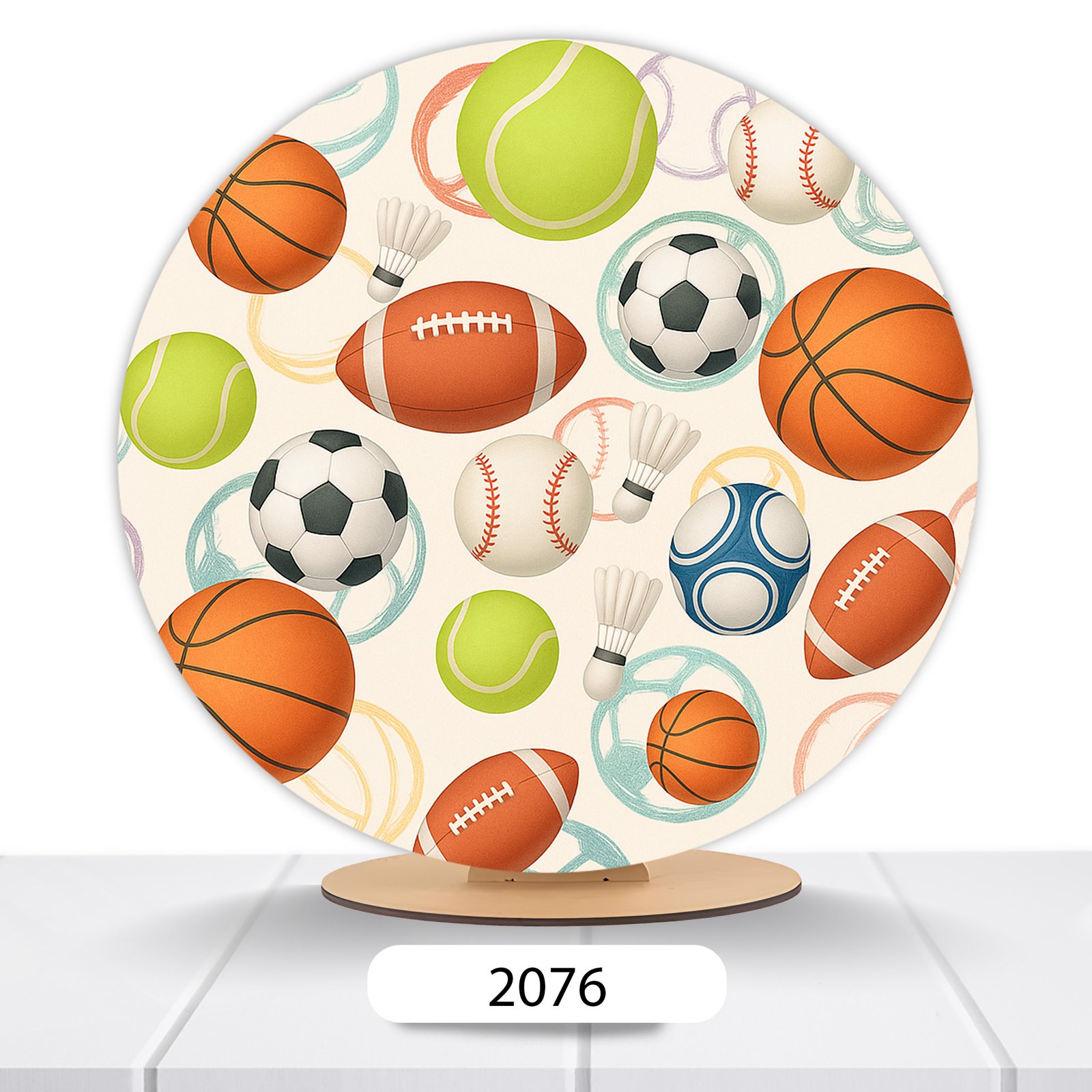 Painel Redondo Bola De Futebol 50x50cm - Imagem 11