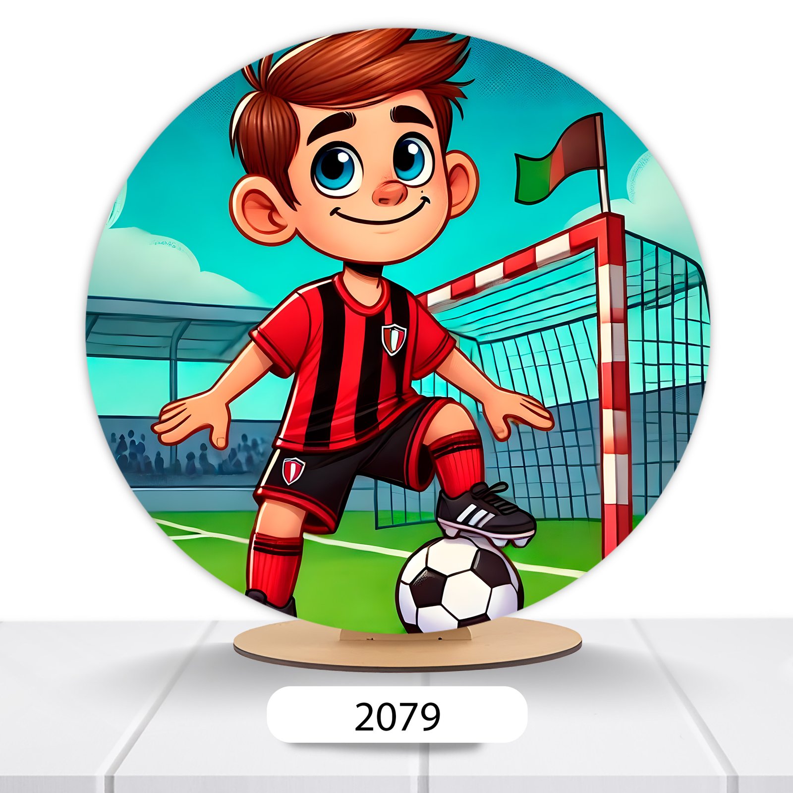 Painel Redondo Bola De Futebol 50x50cm - Imagem 14