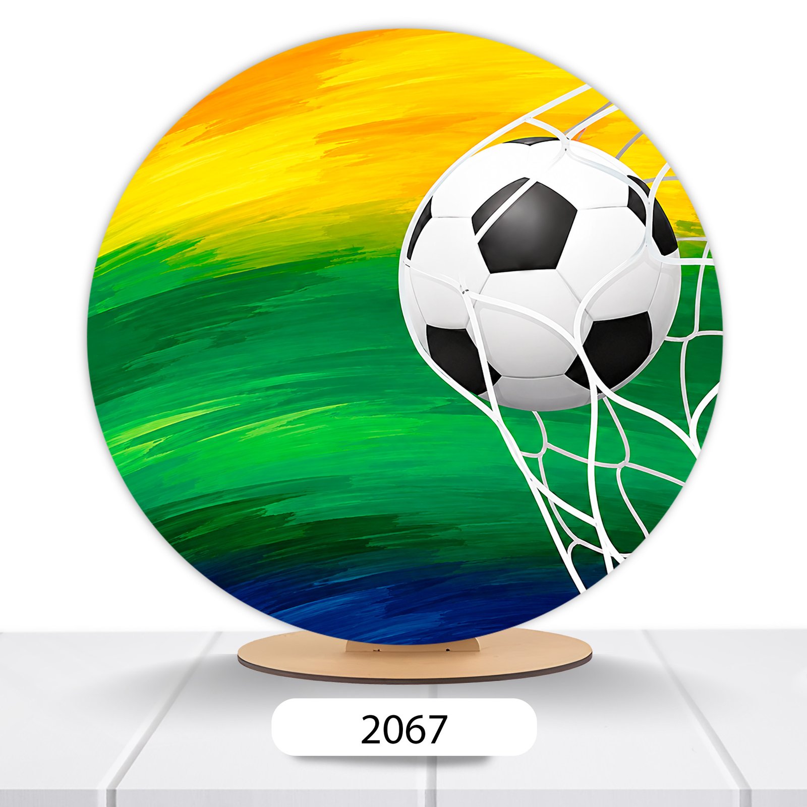 Painel Redondo Bola De Futebol 50x50cm - Imagem 2
