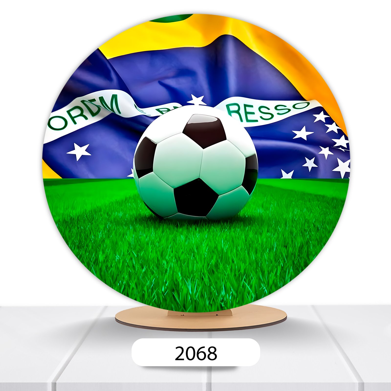 Painel Redondo Bola De Futebol 50x50cm - Imagem 3