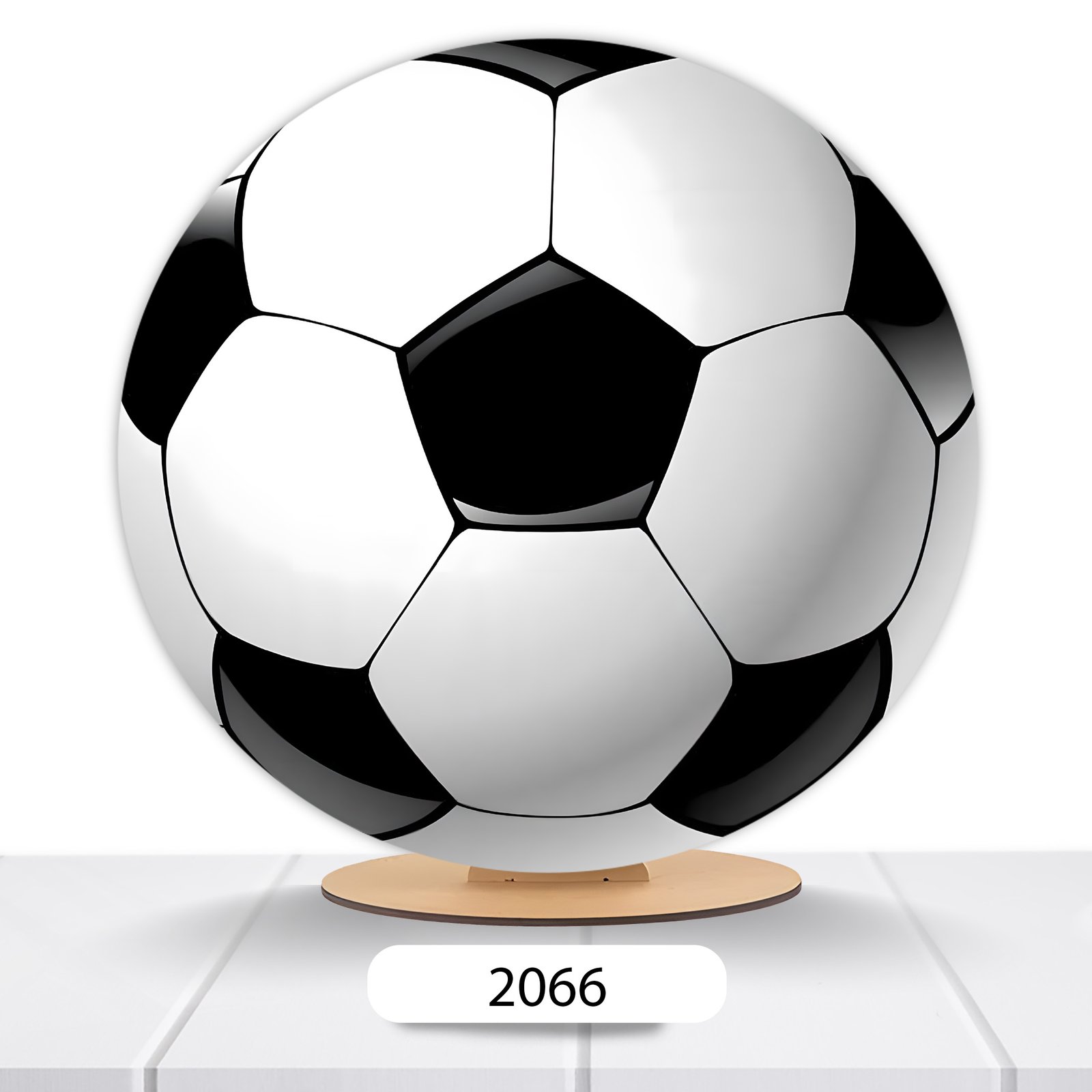 Painel Redondo Bola De Futebol 50x50cm