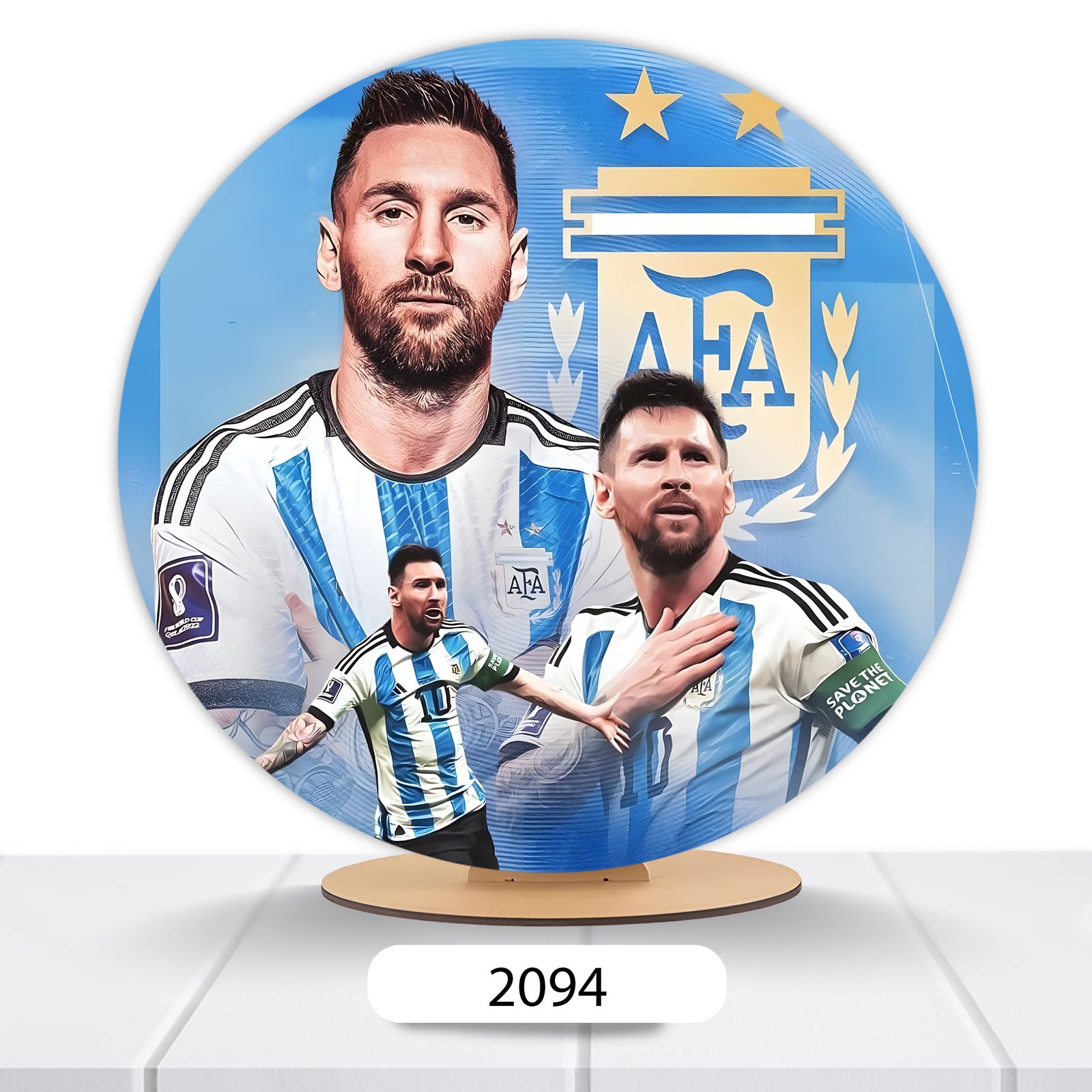 Painel Redondo Messi 50x50cm