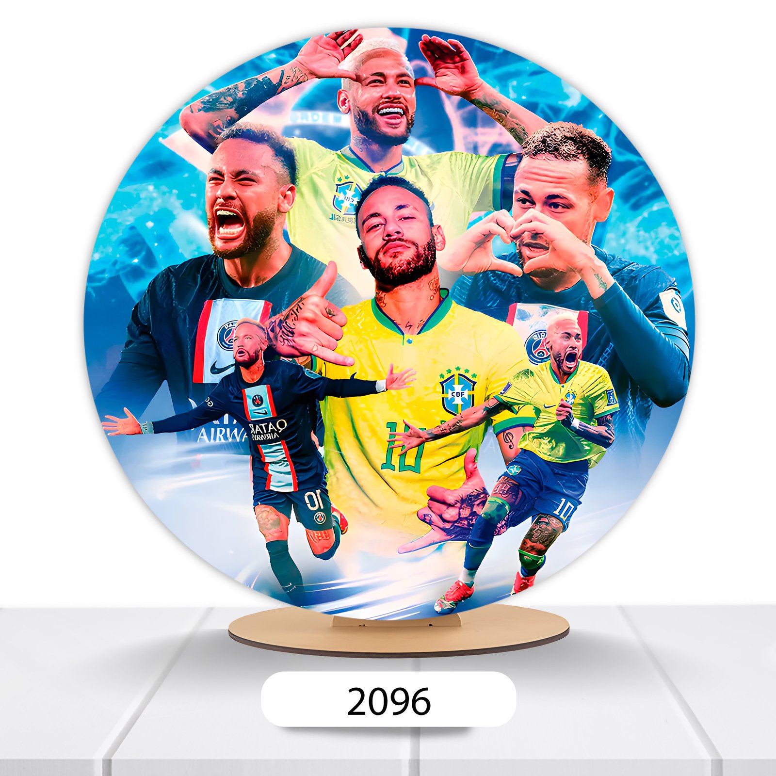 Painel Redondo Neymar 50x50cm - Imagem 2