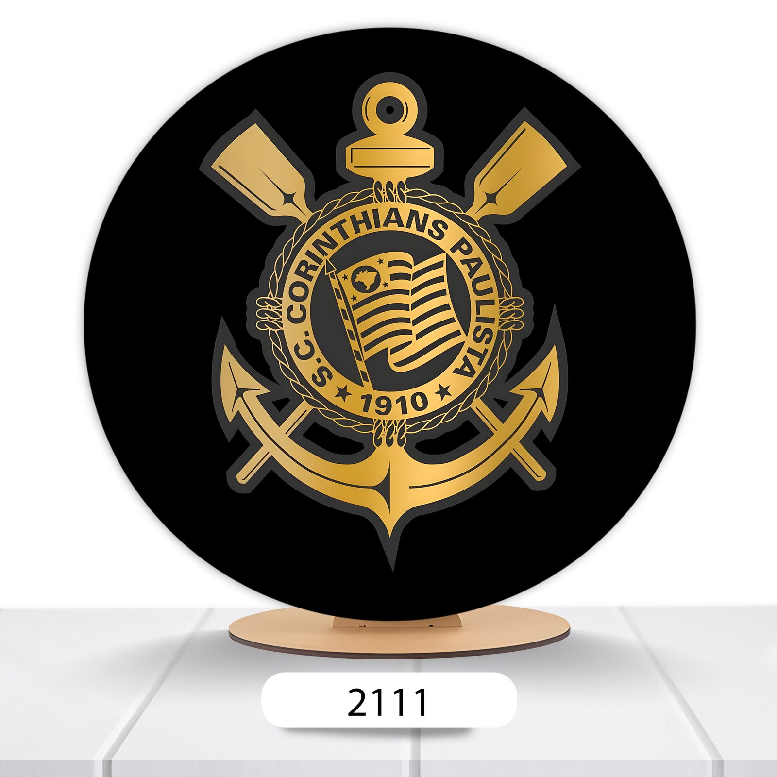 Painel Redondo Corinthias 50x50cm - Imagem 6