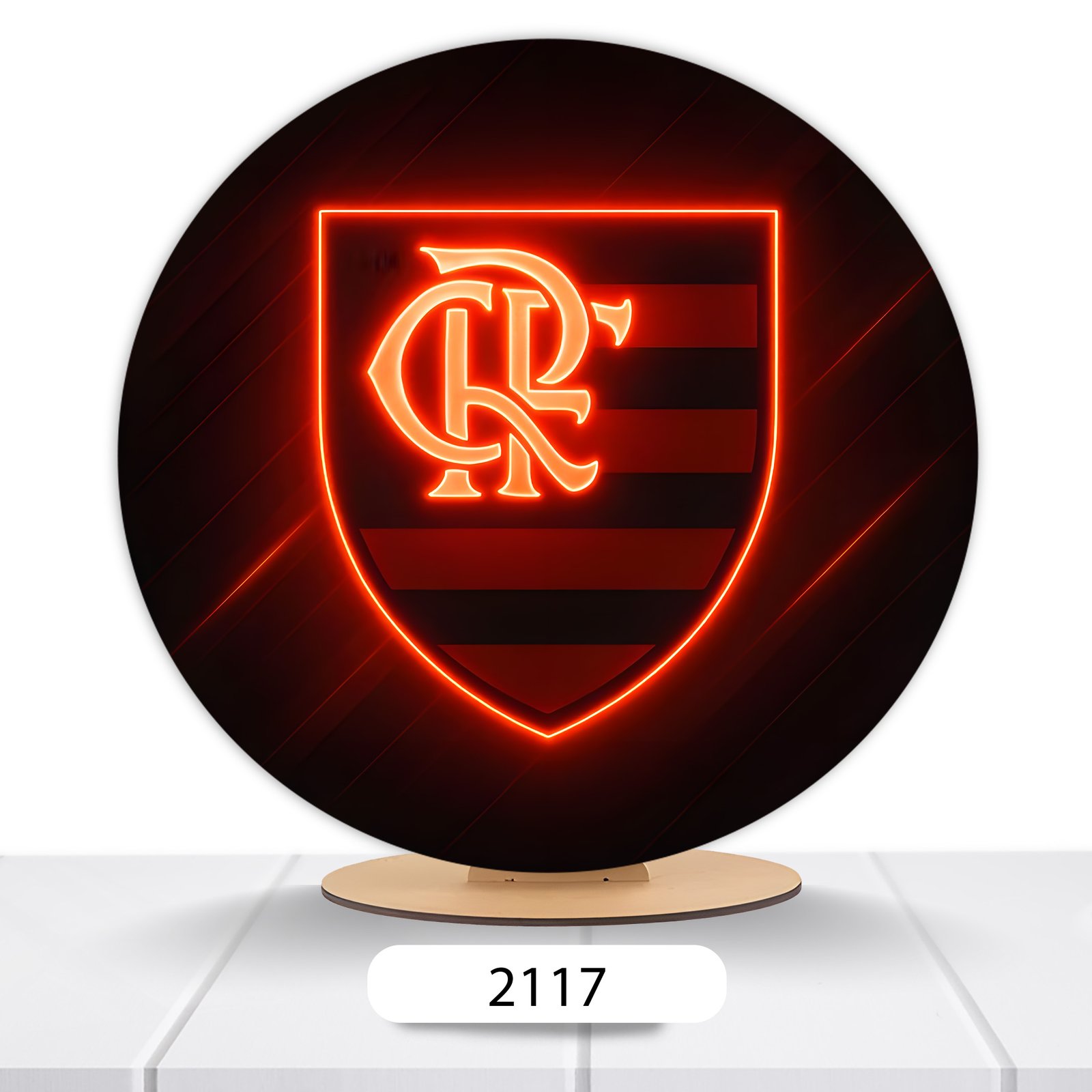 Painel Redondo Flamengo 50x50cm - Imagem 2