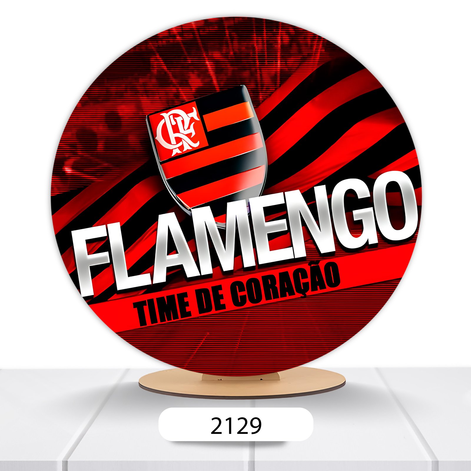 Painel Redondo Flamengo 50x50cm - Imagem 14