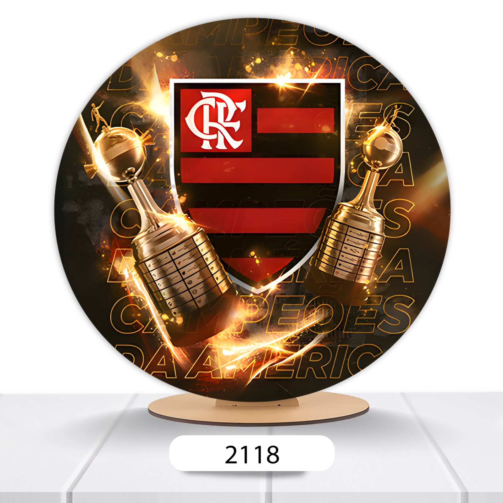 Painel Redondo Flamengo 50x50cm - Imagem 3
