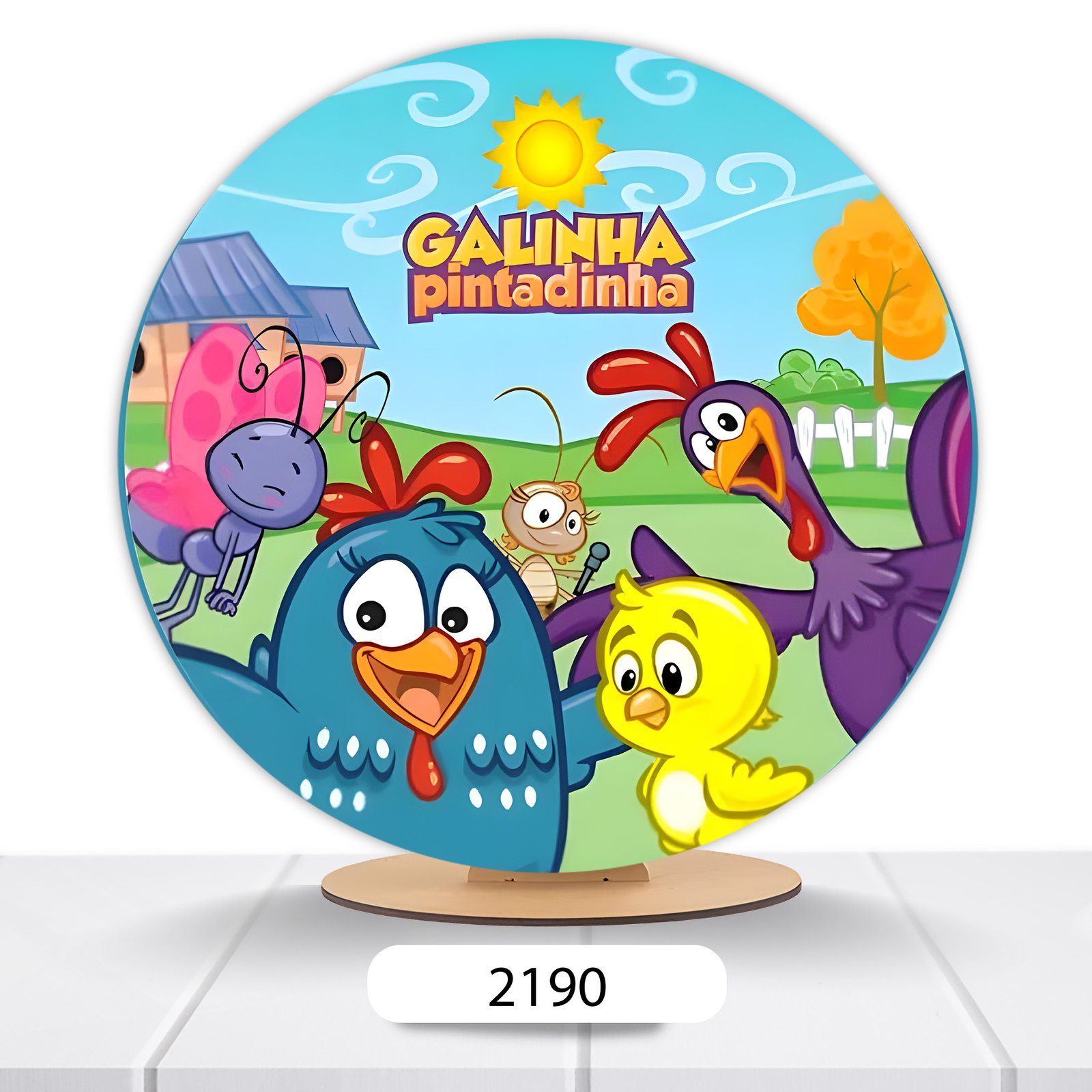 Painel Redondo Galinha Pintadinha 50x50cm - Imagem 11
