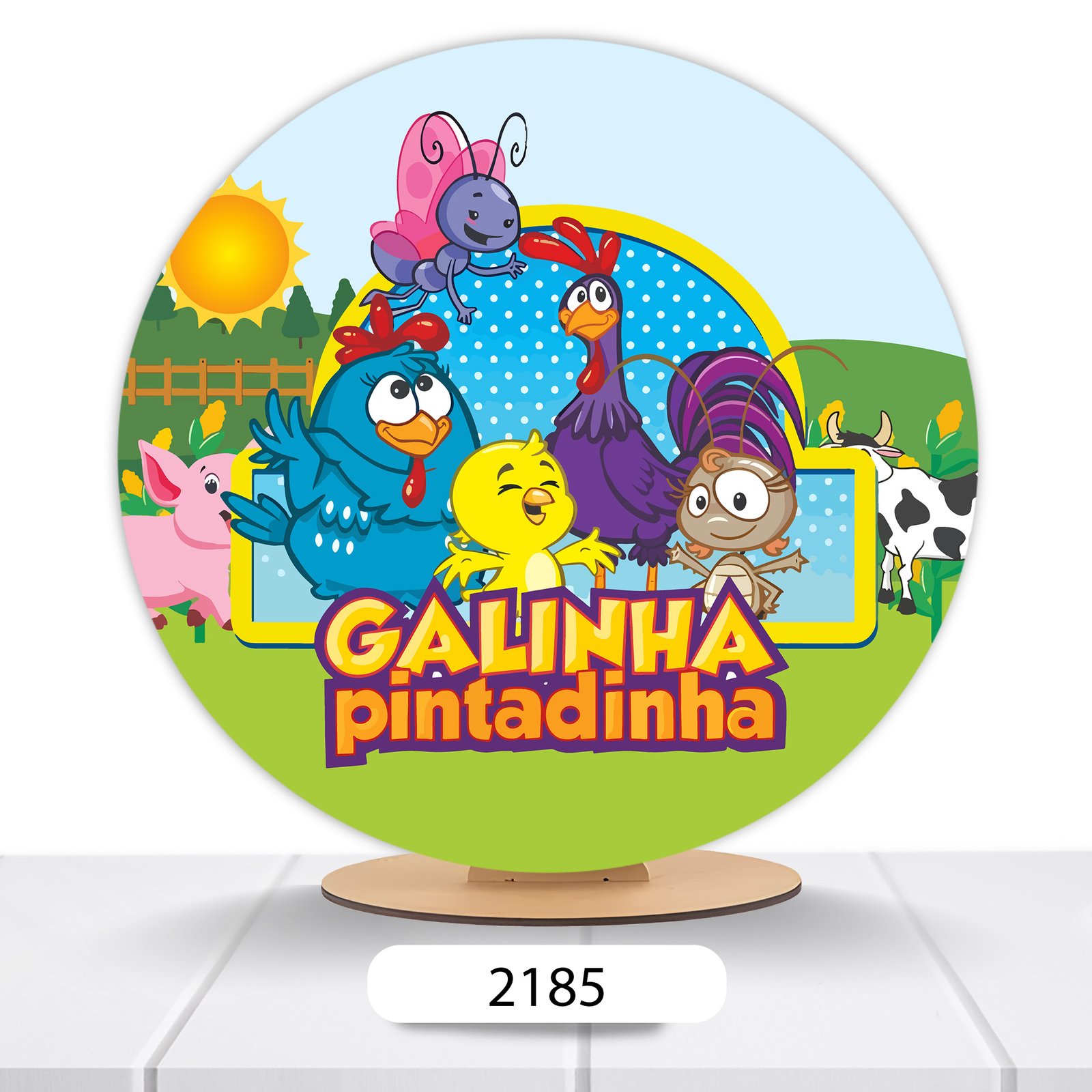 Painel Redondo Galinha Pintadinha 50x50cm - Imagem 19