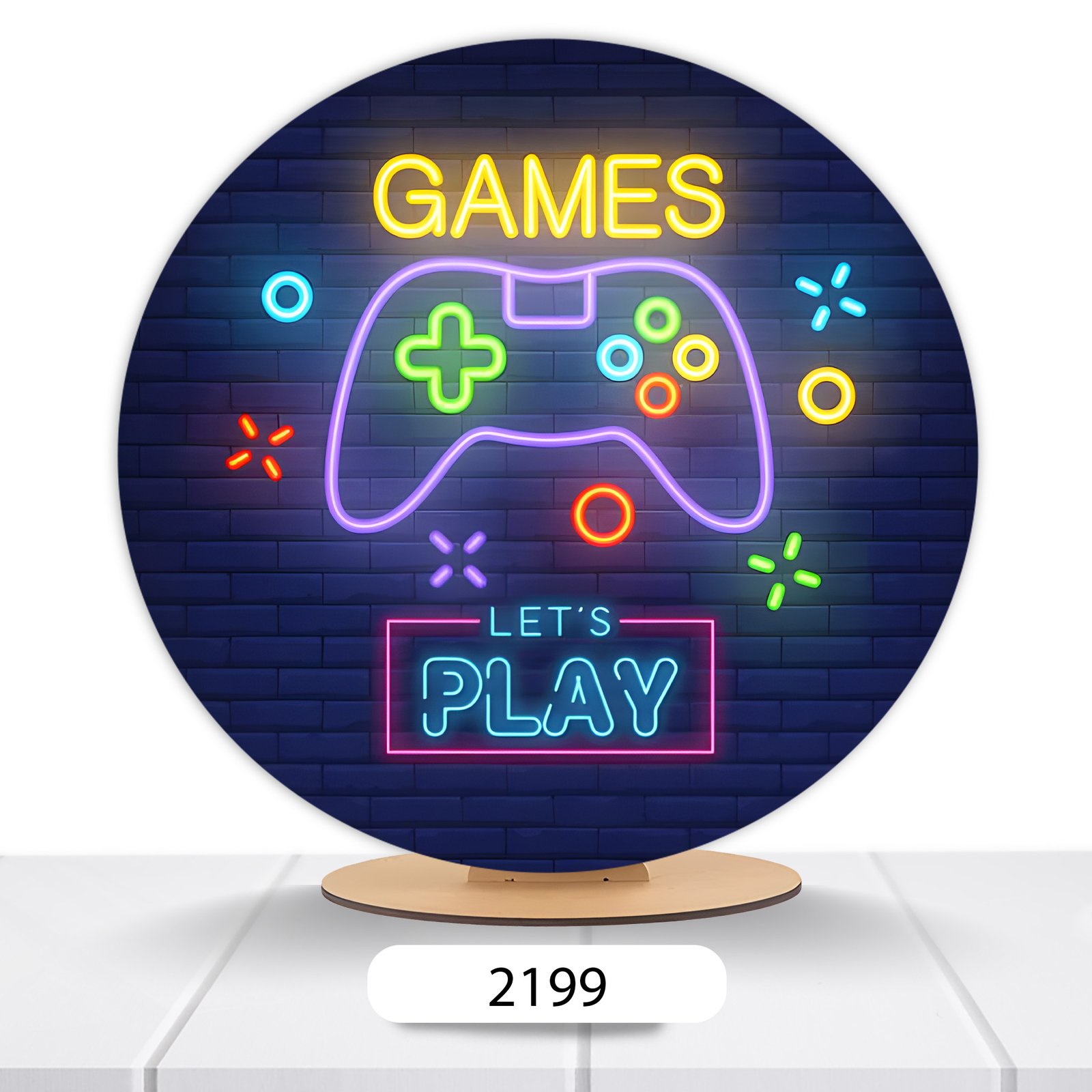 Painel Redondo Gamer 50x50cm - Imagem 2