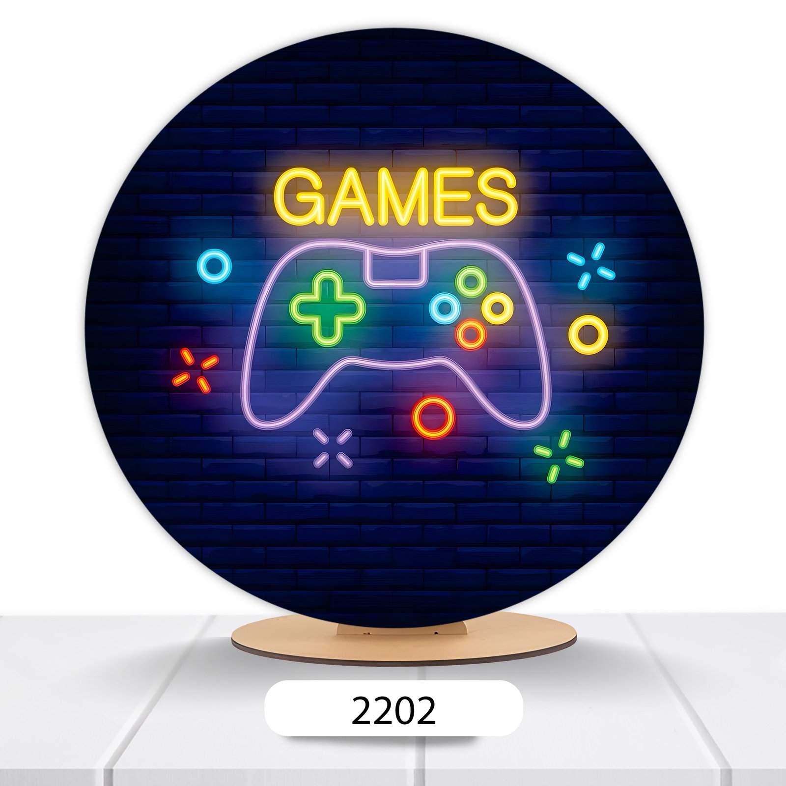 Painel Redondo Gamer 50x50cm - Imagem 5