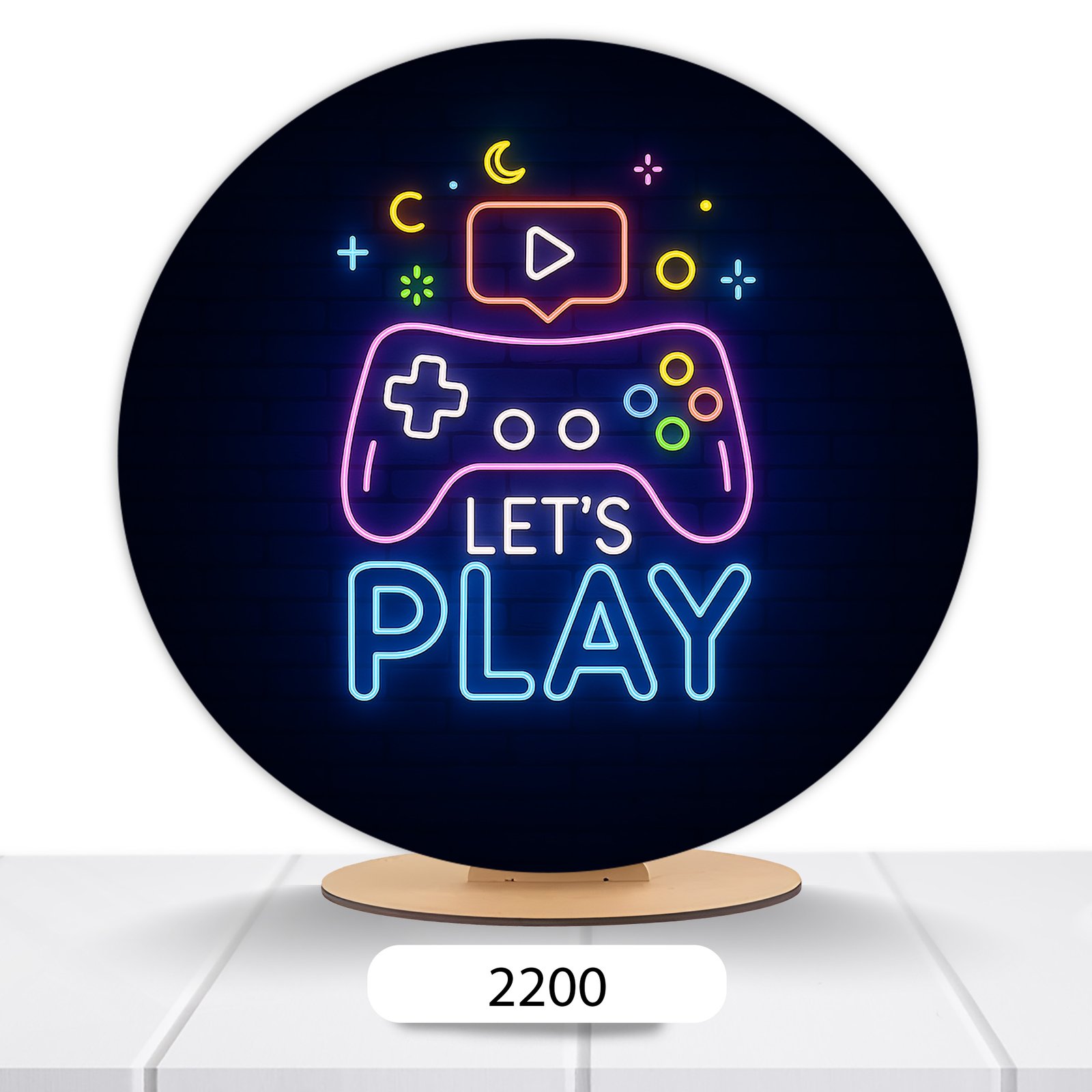 Painel Redondo Gamer 50x50cm - Imagem 3