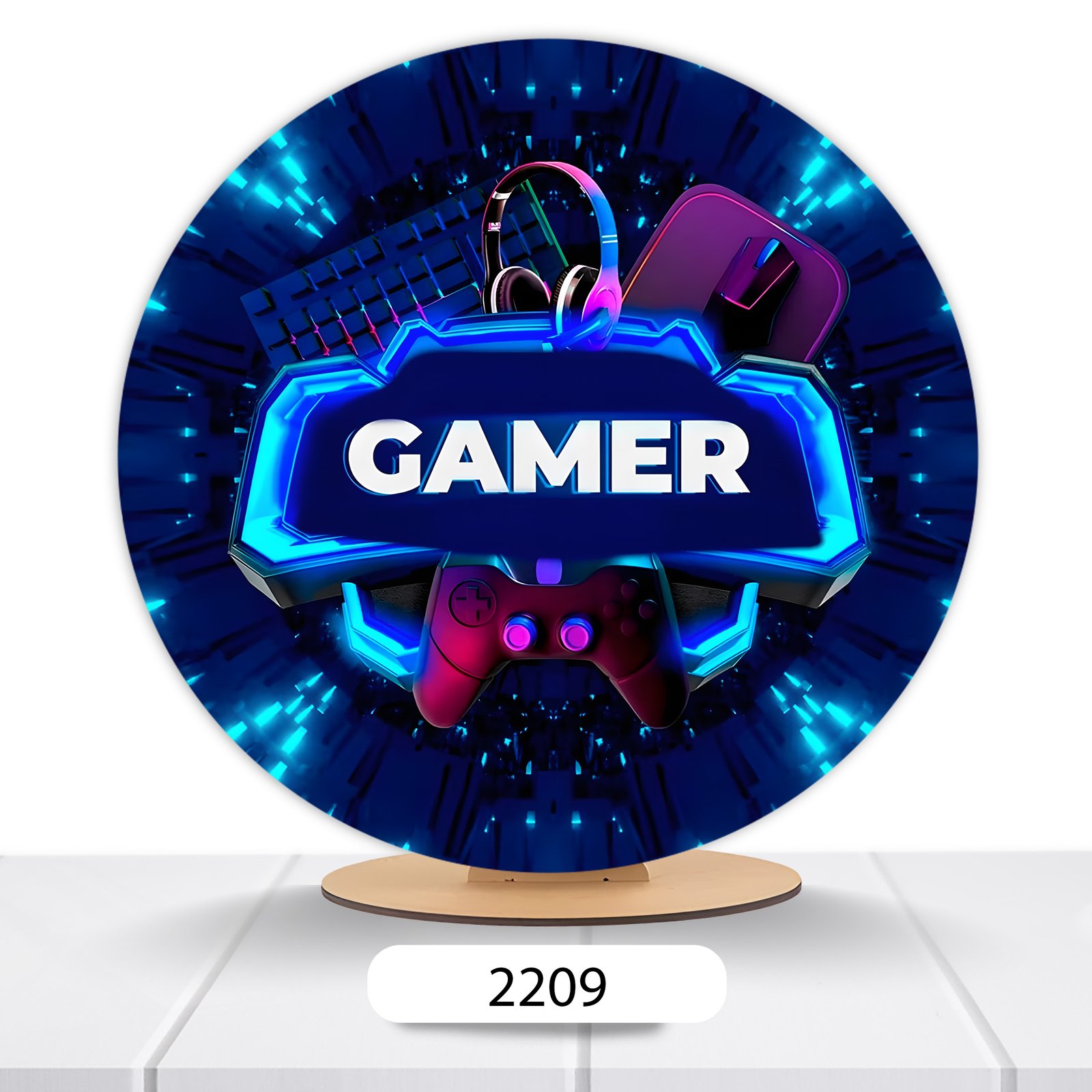 Painel Redondo Gamer 50x50cm - Imagem 12