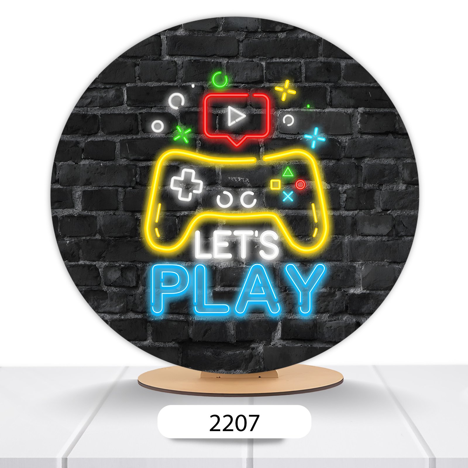 Painel Redondo Gamer 50x50cm - Imagem 10