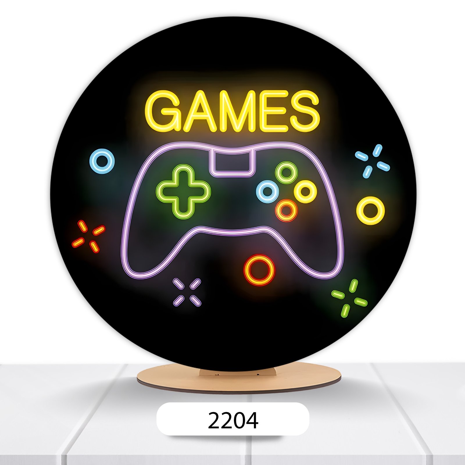 Painel Redondo Gamer 50x50cm - Imagem 7