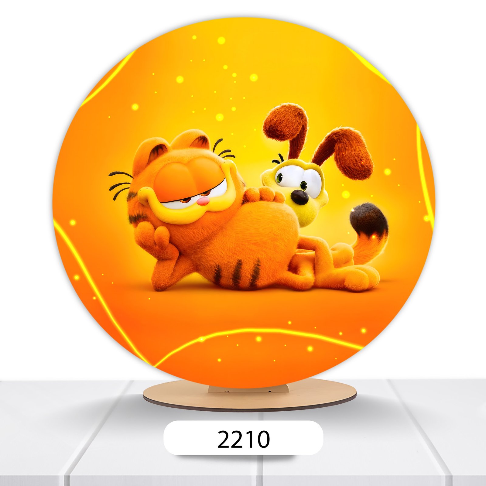Painel Redondo Garfield 50x50cm