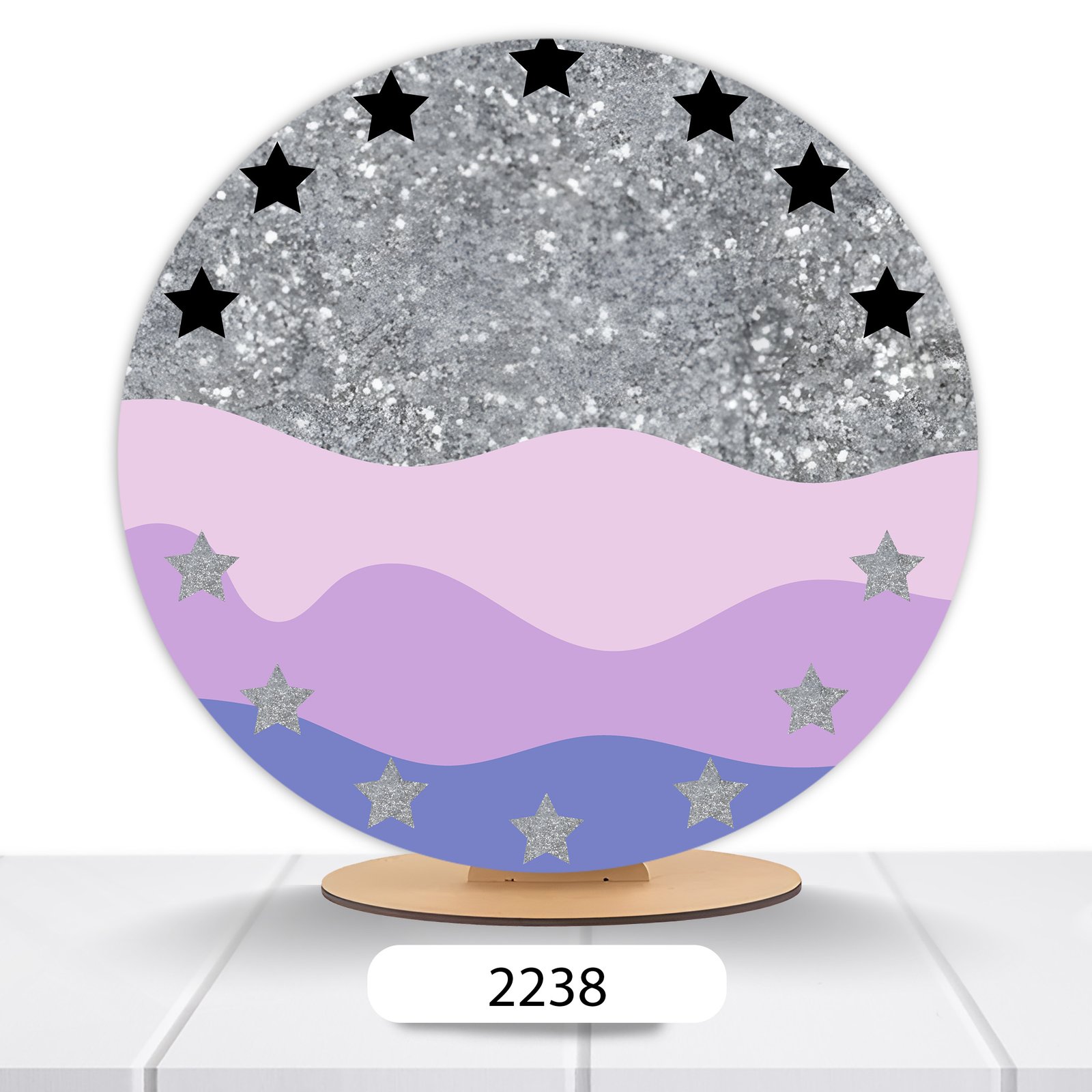 Painel Redondo Glitter 50x50cm - Imagem 7