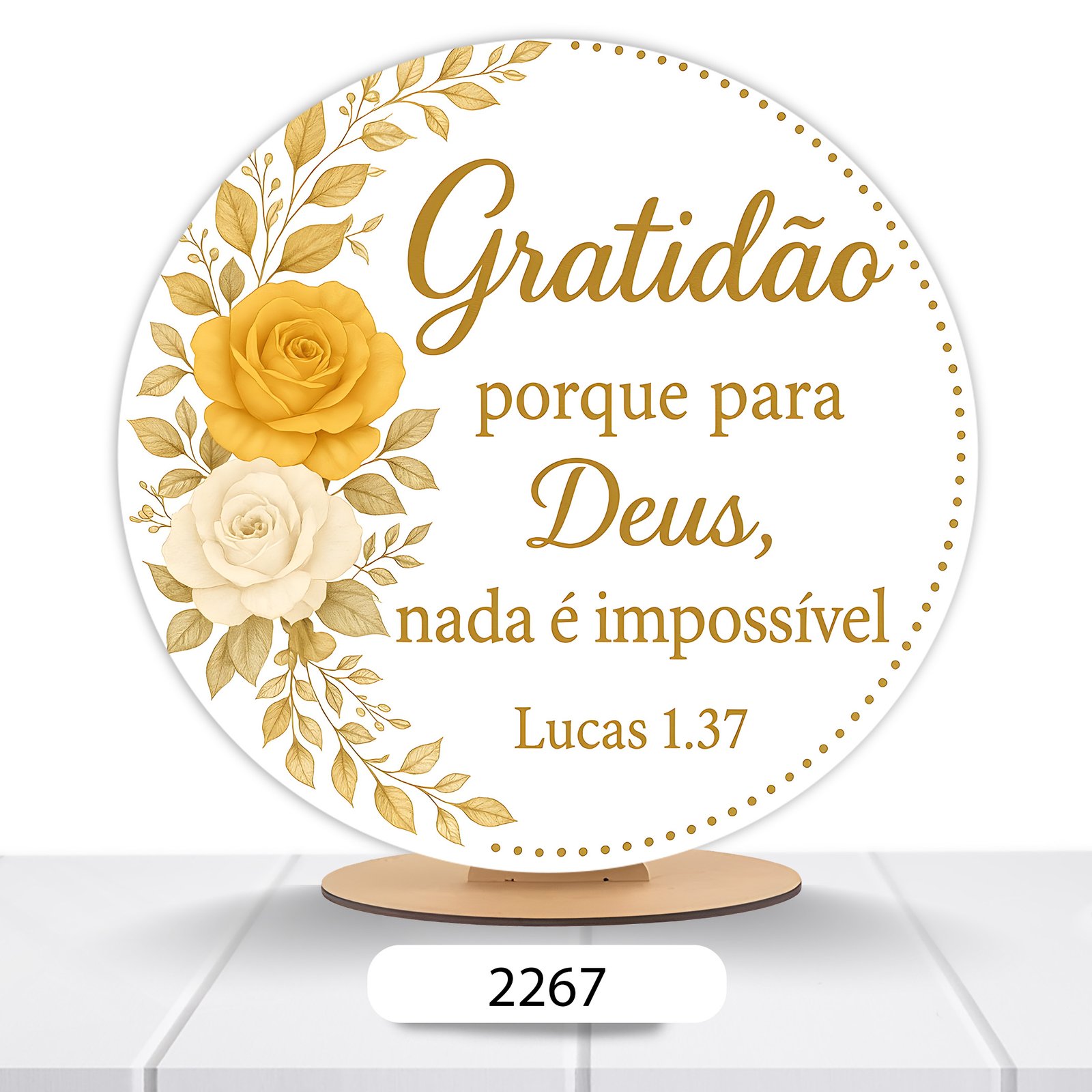 Painel Redondo Gratidão 50x50cm - Imagem 5