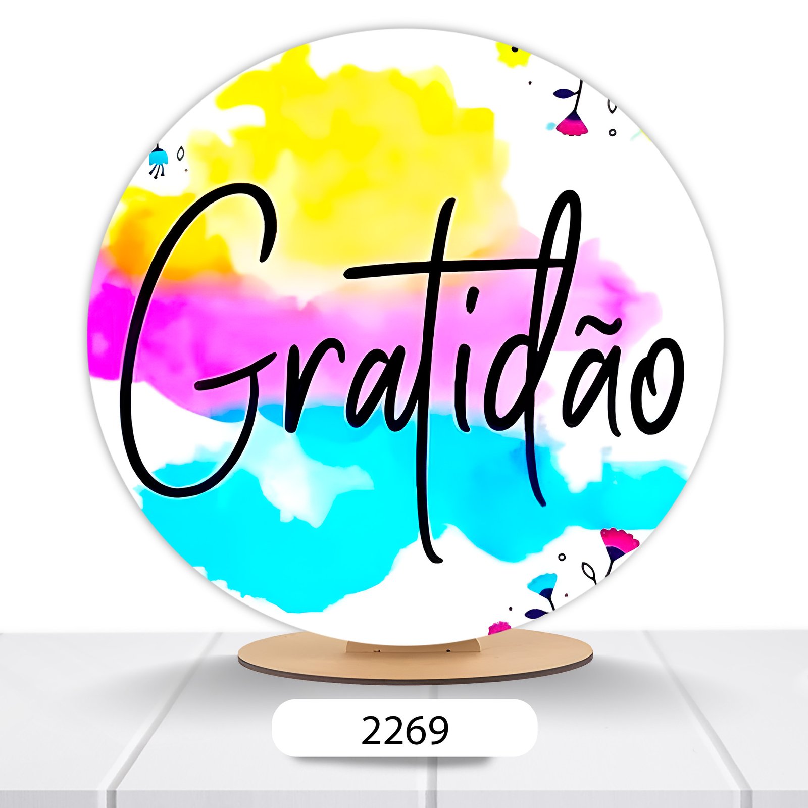 Painel Redondo Gratidão 50x50cm - Imagem 7